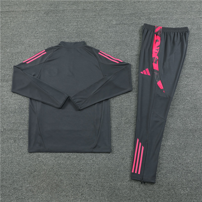 ManixJersey.com | Germany 2024 Long Sleeve Training Set - Dark Gray With Pink -Customize Name, Number and Patch | Worldwide Shipping
