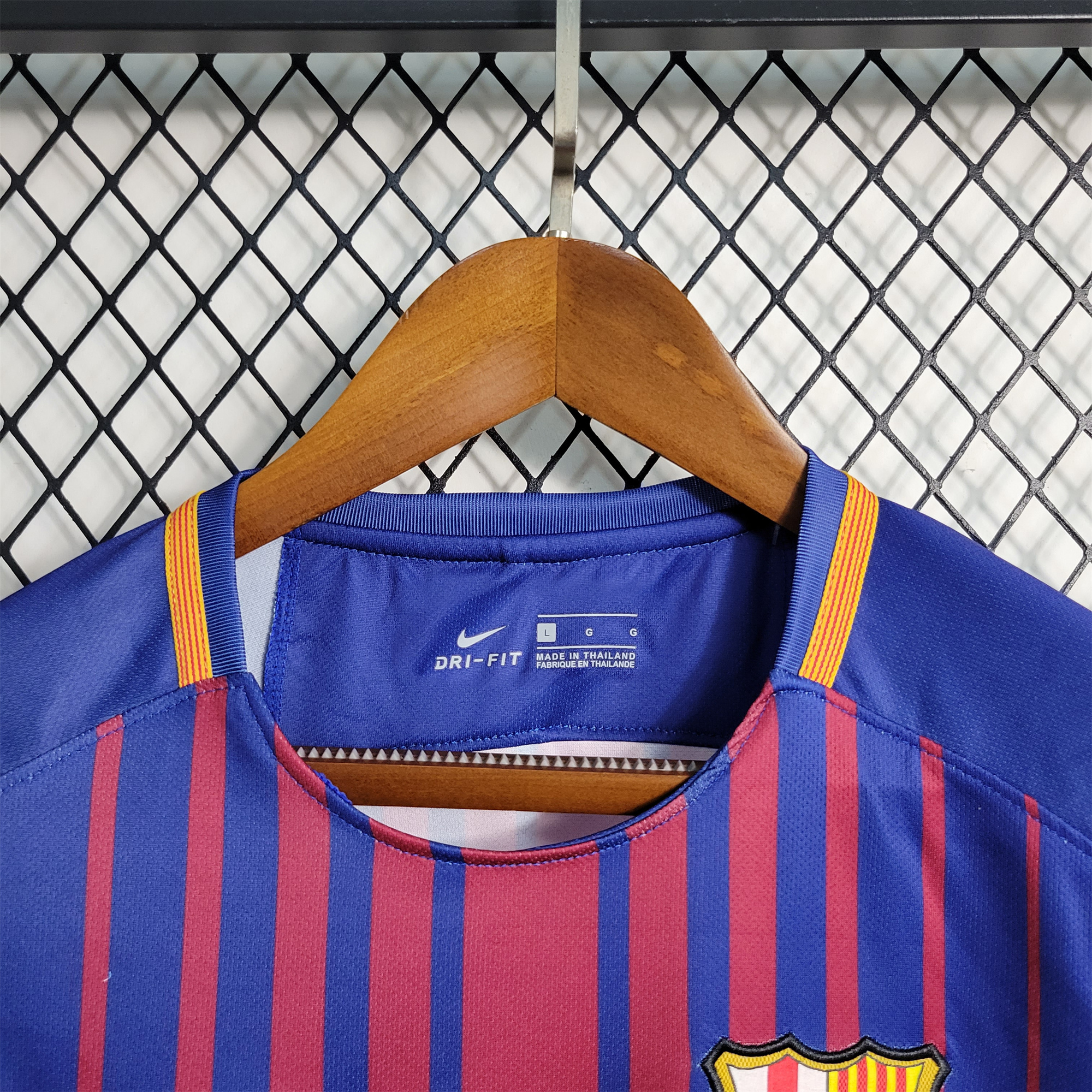 ManixJersey.com | Retro Barcelona 17-18 Home Stadium Jersey -Customize Name, Number and Patch | Worldwide Shipping