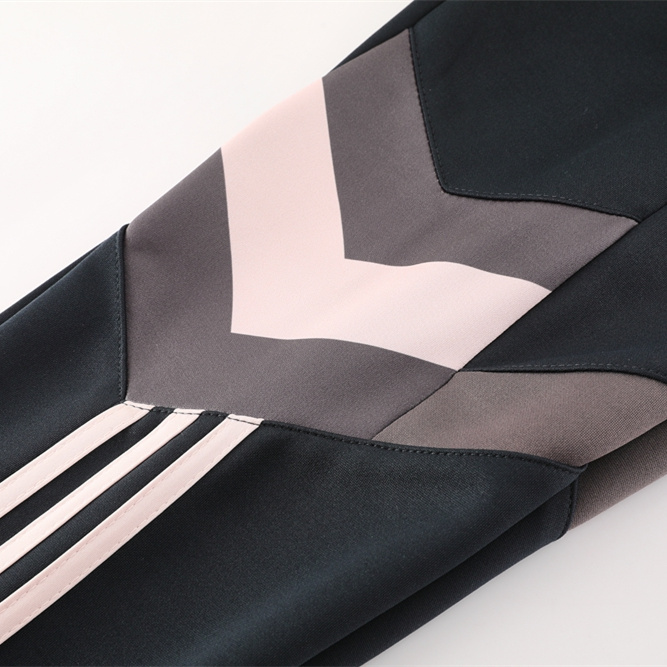 JerseysGala.com | Real Madrid 24-25 Jacket Training Tracksuit - Light Pink Top and Black Pants -Customize Name, Number and Patch | Worldwide Shipping