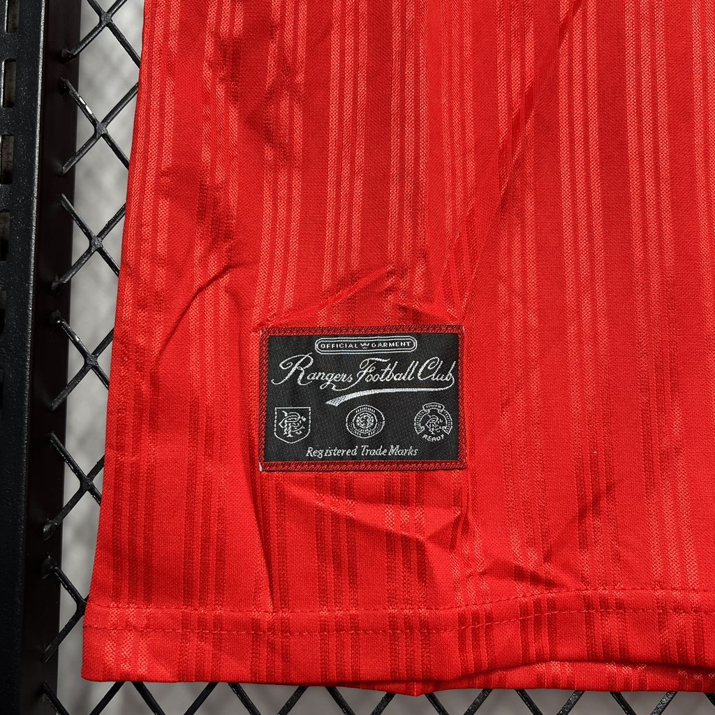 ManixJersey.com | Retro Glasgow Rangers 1995-96 Away Stadium Jersey -Customize Name, Number and Patch | Worldwide Shipping