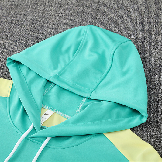 ManixJersey.com | Club América 2025 Training Hoodie Set - Green Hoodie and Deep Blue Pants -Customize Name, Number and Patch | Worldwide Shipping
