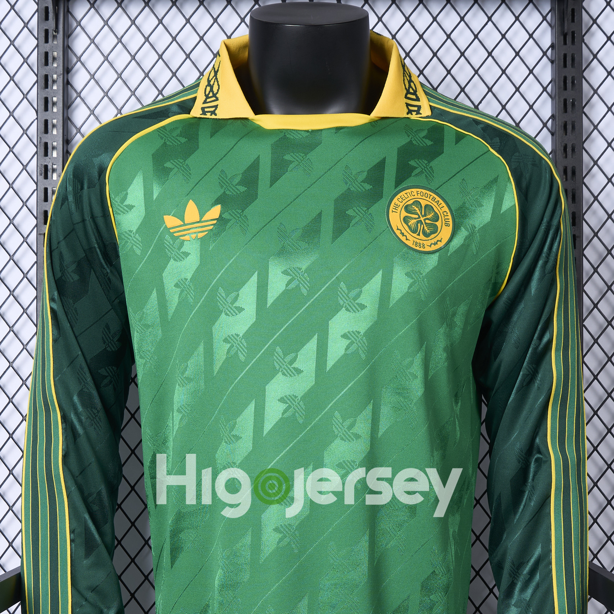 Higojerseys-Celtic 24-25 Originals LFSTLR Long Sleeve Green Jersey - Player Version