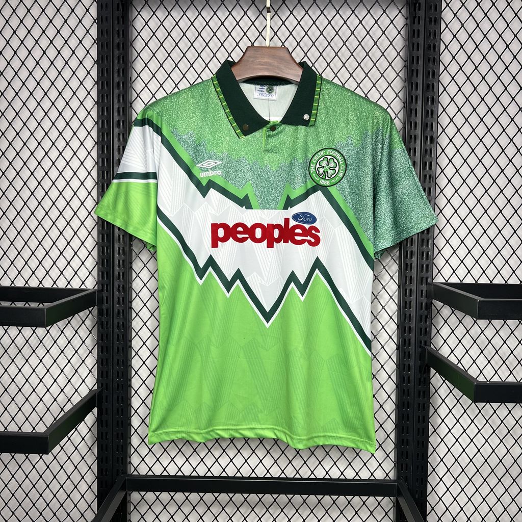 ManixJersey.com | Retro Celtic 1991-92 Away Jersey -Customize Name, Number and Patch | Worldwide Shipping