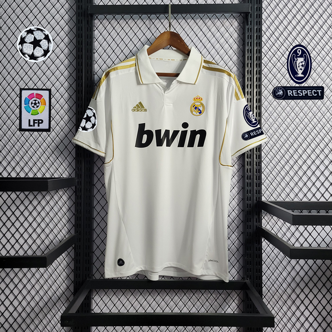 JerseysGala.com | Real Madrid Retro 11-12 Home Stadium Jersey -Customize Name, Number and Patch | Worldwide Shipping
