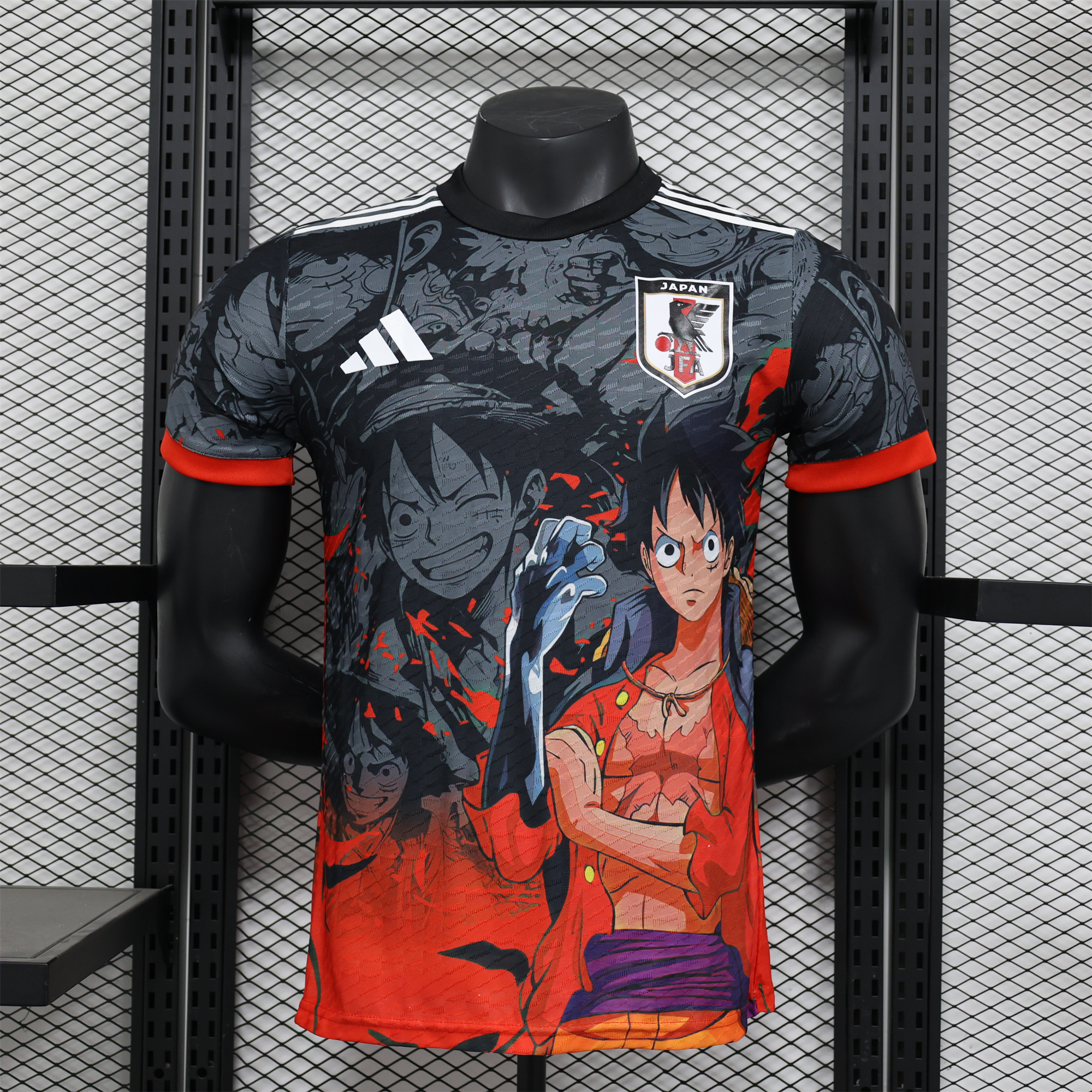 ManixJersey.com | Japan 2024 ONE PIECE Luffy Special Edition Black Jersey - Player Version -Customize Name, Number and Patch | Worldwide Shipping