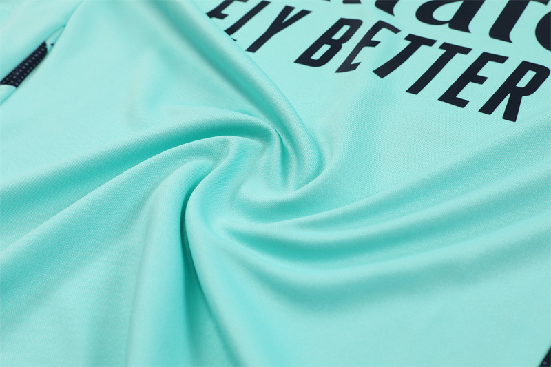 JerseysGala.com | Real Madrid 24-25 Long Sleeve Training Set - Light Green -Customize Name, Number and Patch | Worldwide Shipping