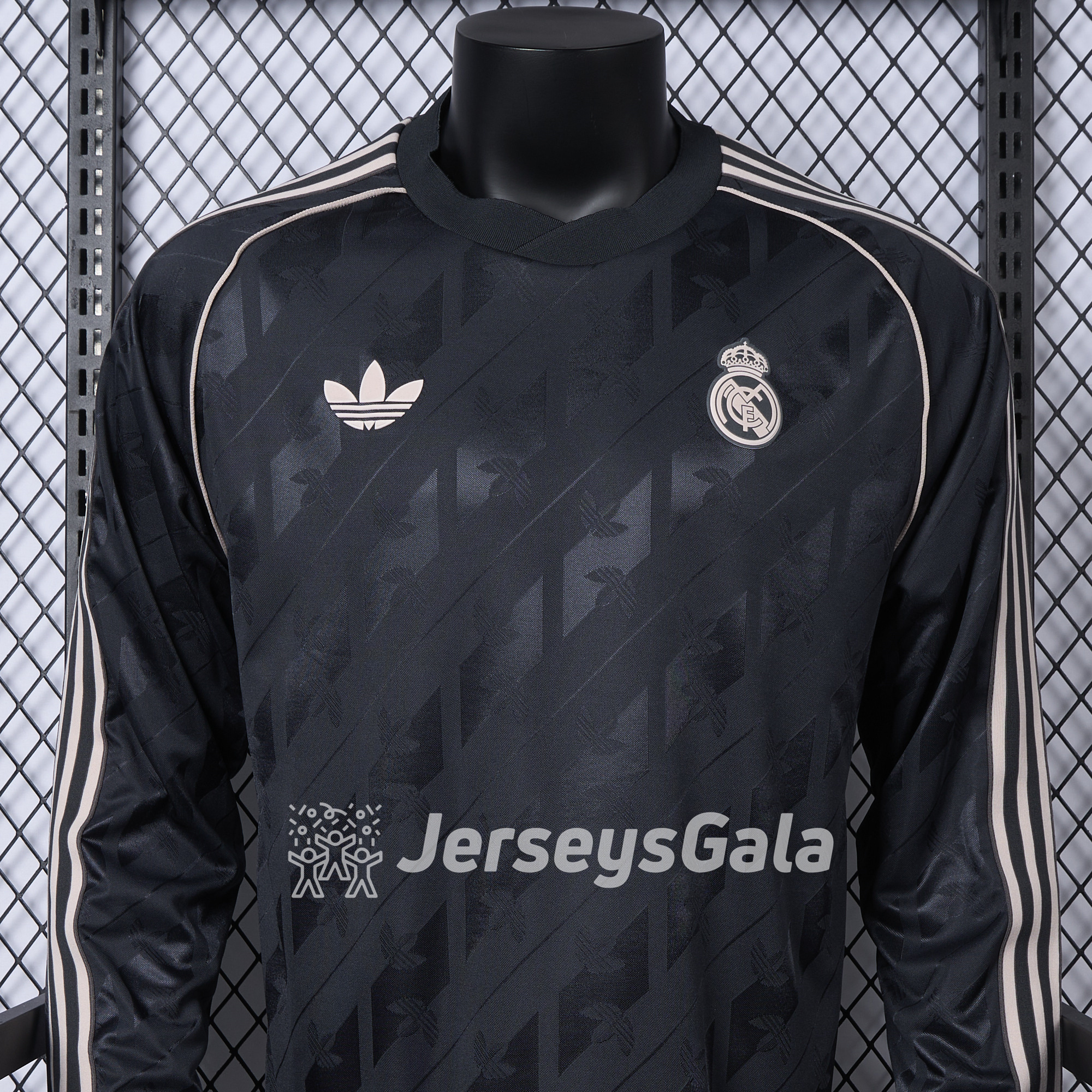 JerseysGala.com | Real Madrid 24-25 Originals LFSTLR Long Sleeve Charcoal Jersey - Player Version -Customize Name, Number and Patch | Worldwide Shipping