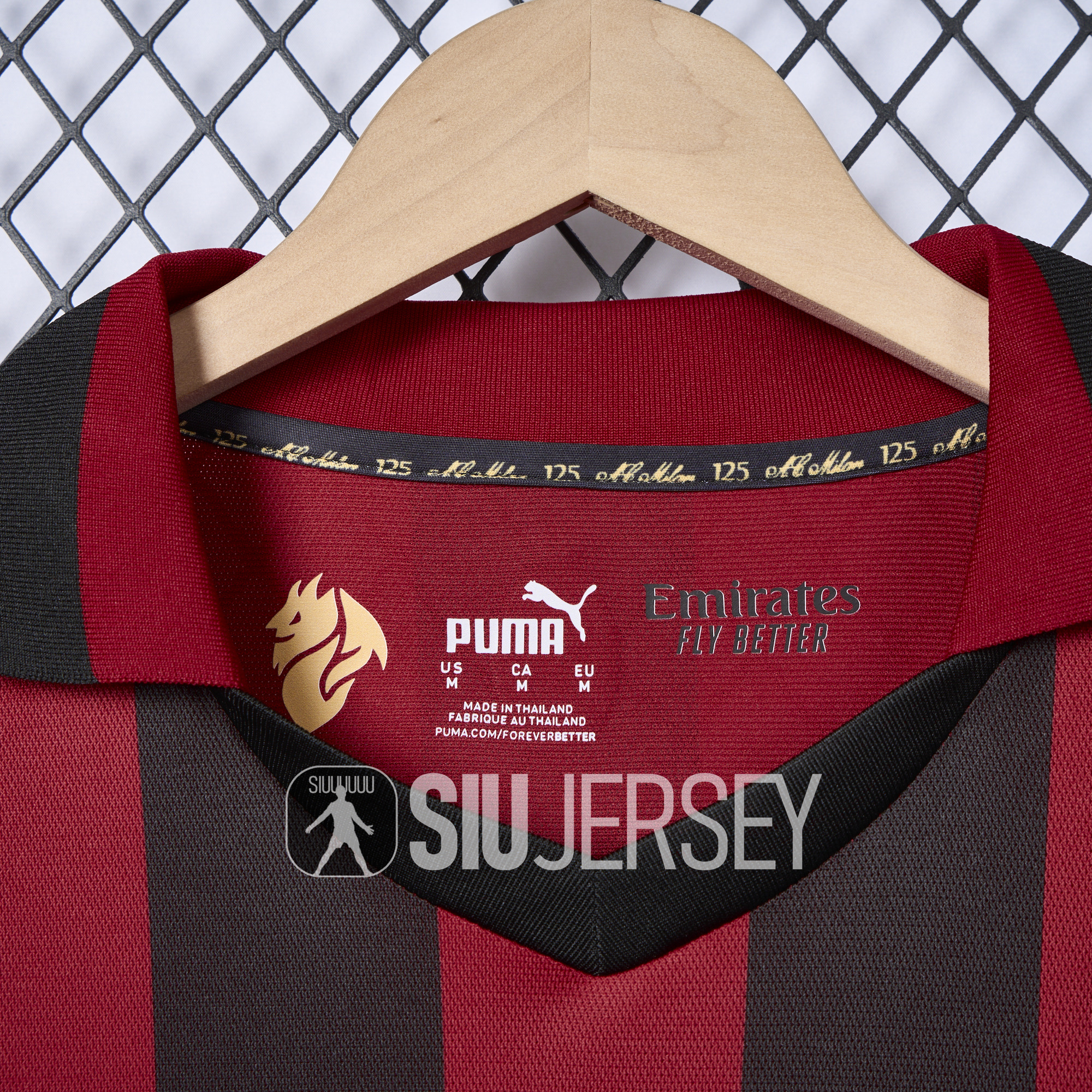 SIUjerseys-AC Milan 24-25 125th Anniversary Long Sleeves Red Jersey - Fans Version
