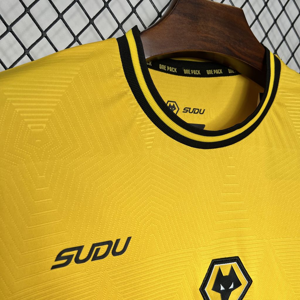 ManixJersey.com | Wolverhampton Wanderers Wolves 24-25 Home Jersey - Fans Version -Customize Name, Number and Patch | Worldwide Shipping