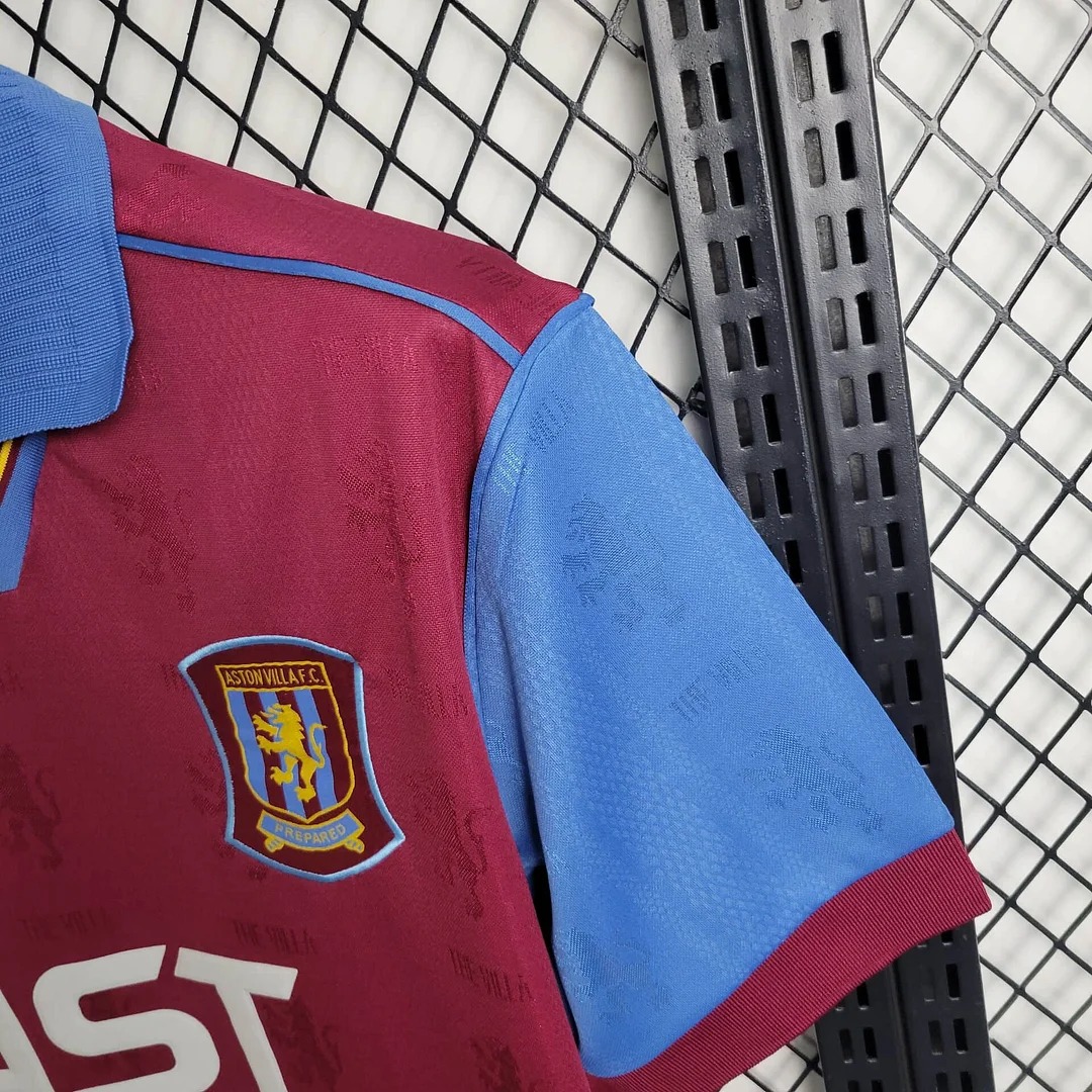 JerseysGala.com | Retro Aston Villa 1995-97 Home Stadium Jersey -Customize Name, Number and Patch | Worldwide Shipping