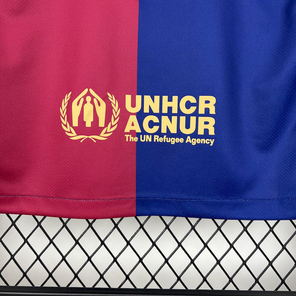 ManixJersey.com | Barcelona 24-25 Home Unsponsored 125th Anniversary Jersey - Fans Version -Customize Name, Number and Patch | Worldwide Shipping