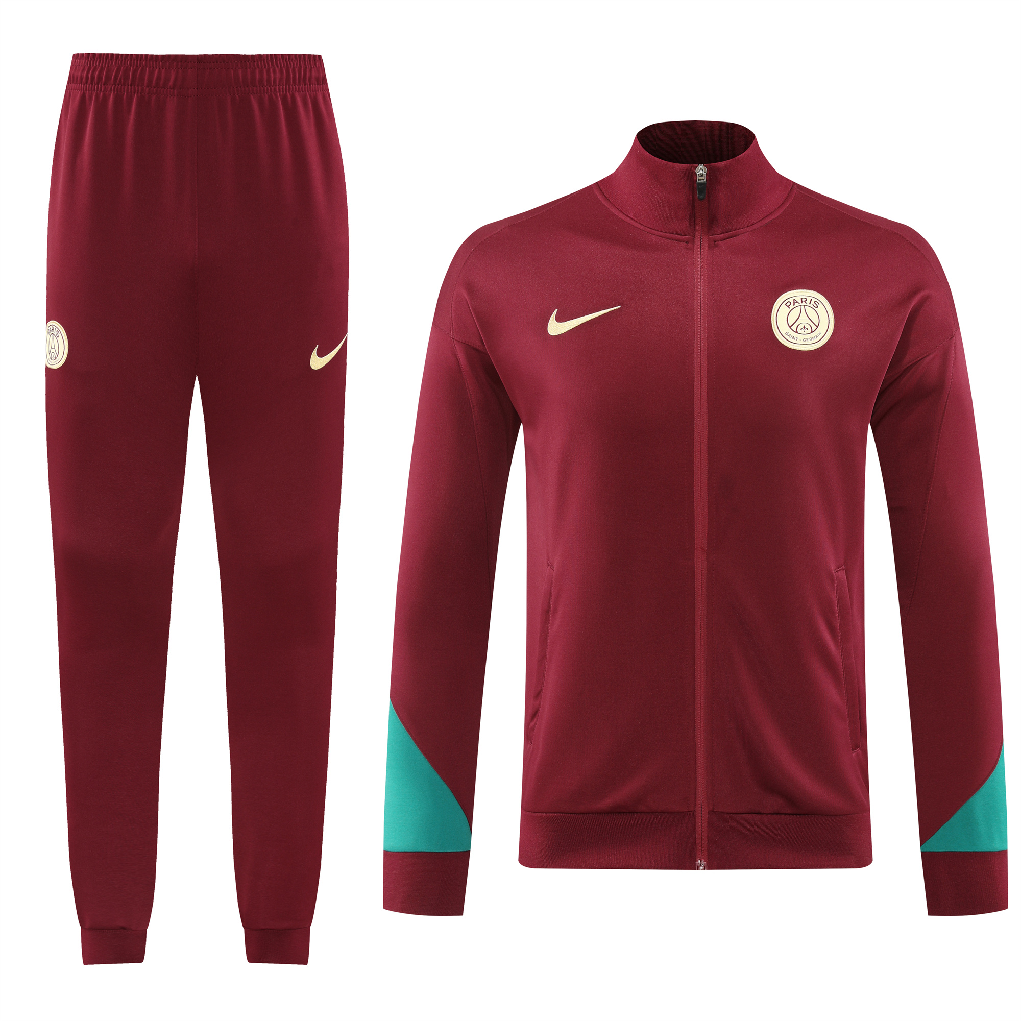 ManixJersey.com | Paris Saint-Germain PSG 24-25 Jacket Training Tracksuit - Maroon -Customize Name, Number and Patch | Worldwide Shipping