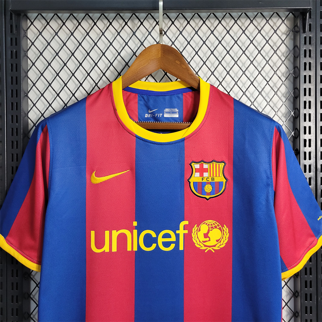 ManixJersey.com | Retro Barcelona 10-11 Home Stadium Jersey -Customize Name, Number and Patch | Worldwide Shipping