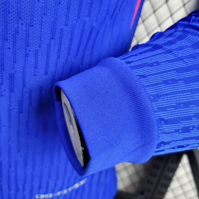 ManixJersey.com | France 2024 Home Long Sleeve Jersey - Player Version -Customize Name, Number and Patch | Worldwide Shipping