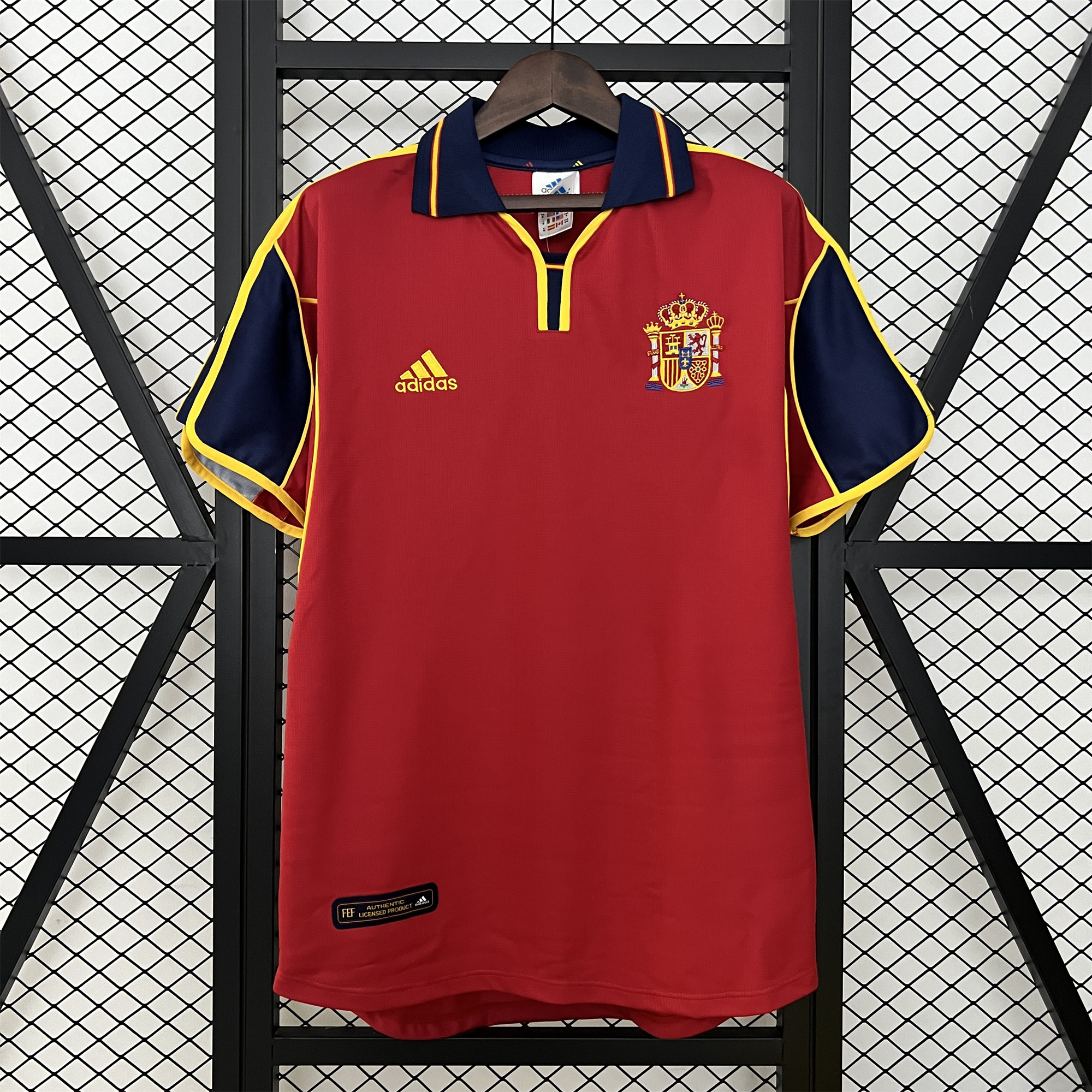 JerseysGala.com | Retro Spain 2000 Home Jersey -Customize Name, Number and Patch | Worldwide Shipping