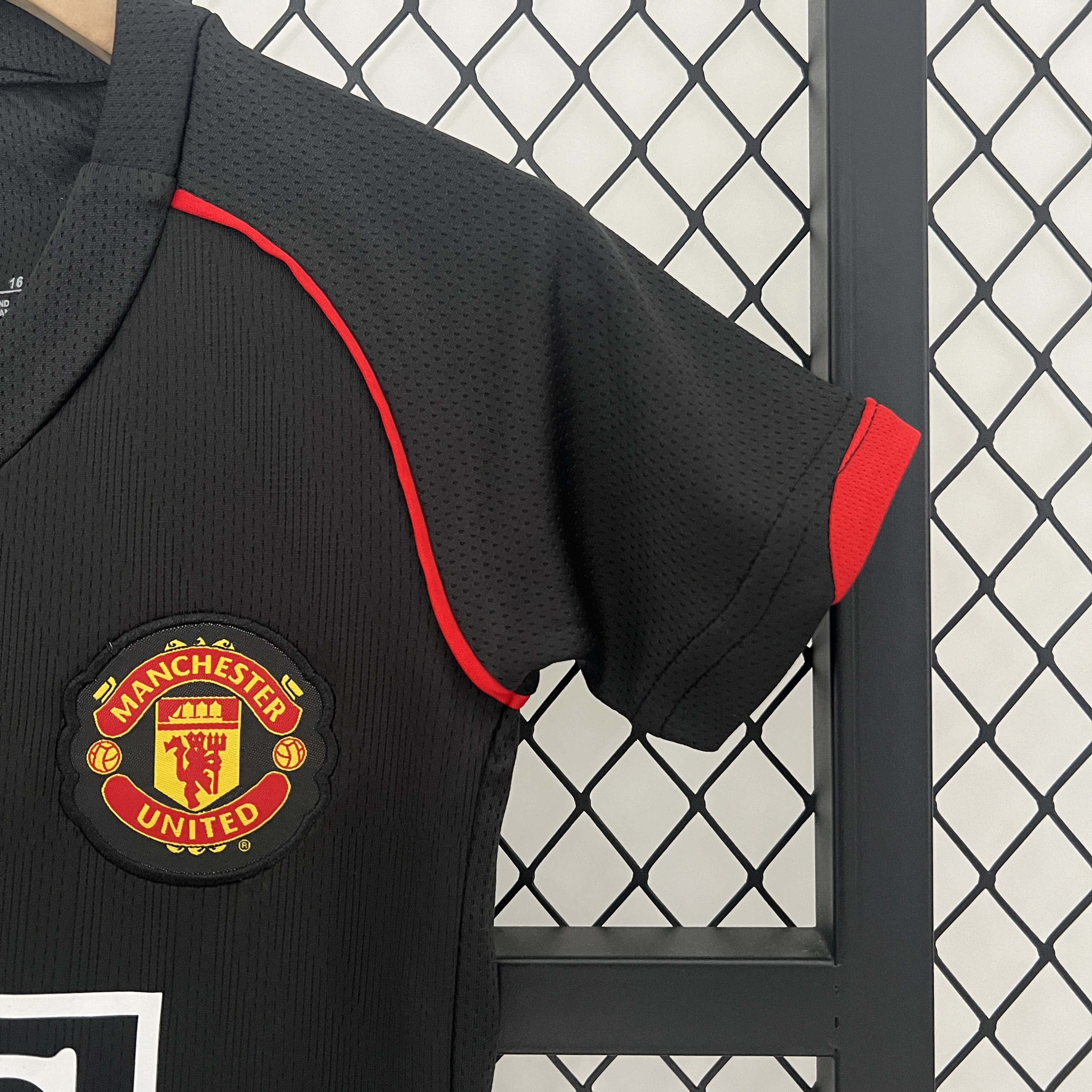 Higojerseys-Retro Manchester United 2007-08 Away Stadium Kids Kit