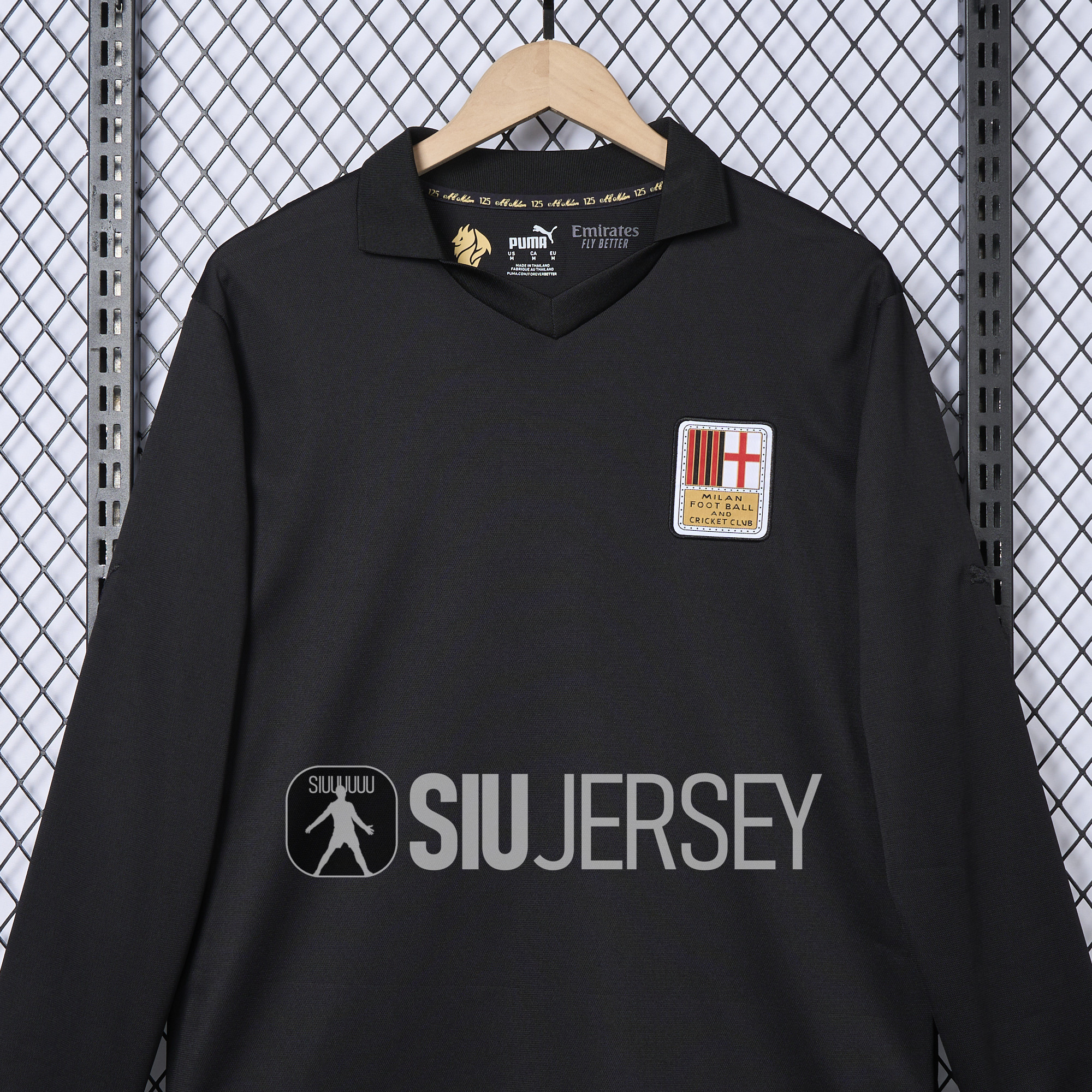 SIUjerseys-AC Milan 24-25 125th Anniversary Long Sleeves Black GK Jersey - Fans Version