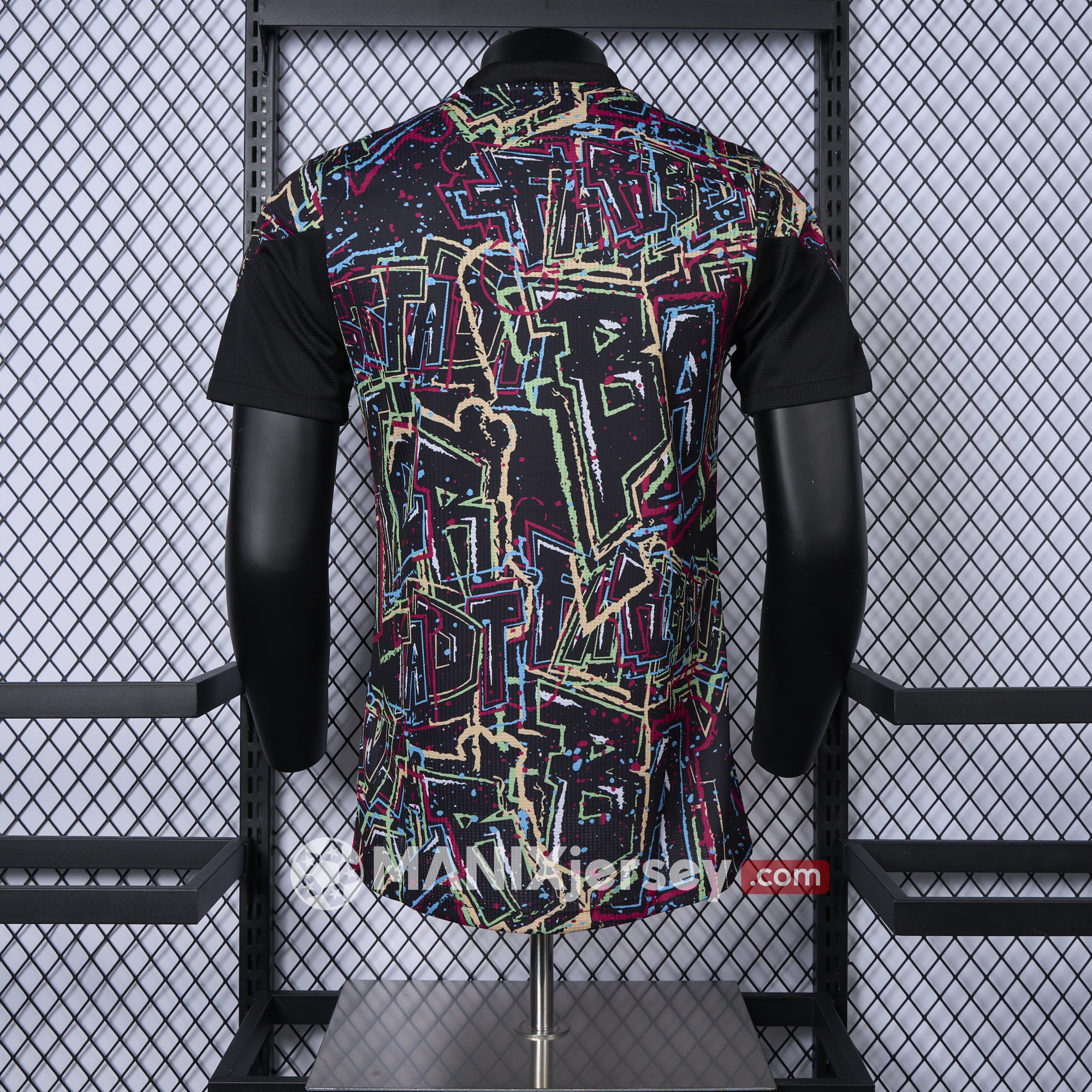 ManixJersey.com | Bayer 04 Leverkusen 24-25 Black Graffiti Special Edition Jersey - Player Version -Customize Name, Number and Patch | Worldwide Shipping