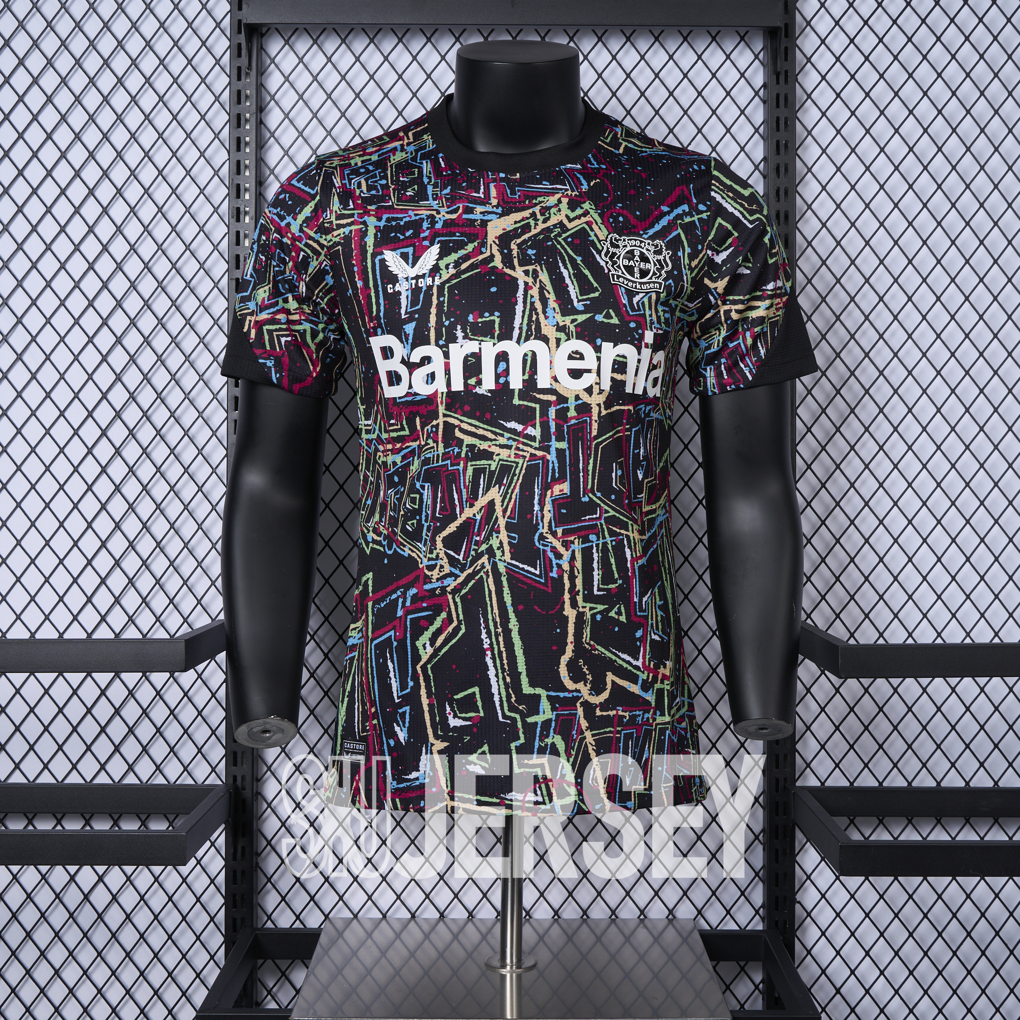 SIUjerseys-Bayer 04 Leverkusen 24-25 Black Graffiti Special Edition Jersey - Player Version
