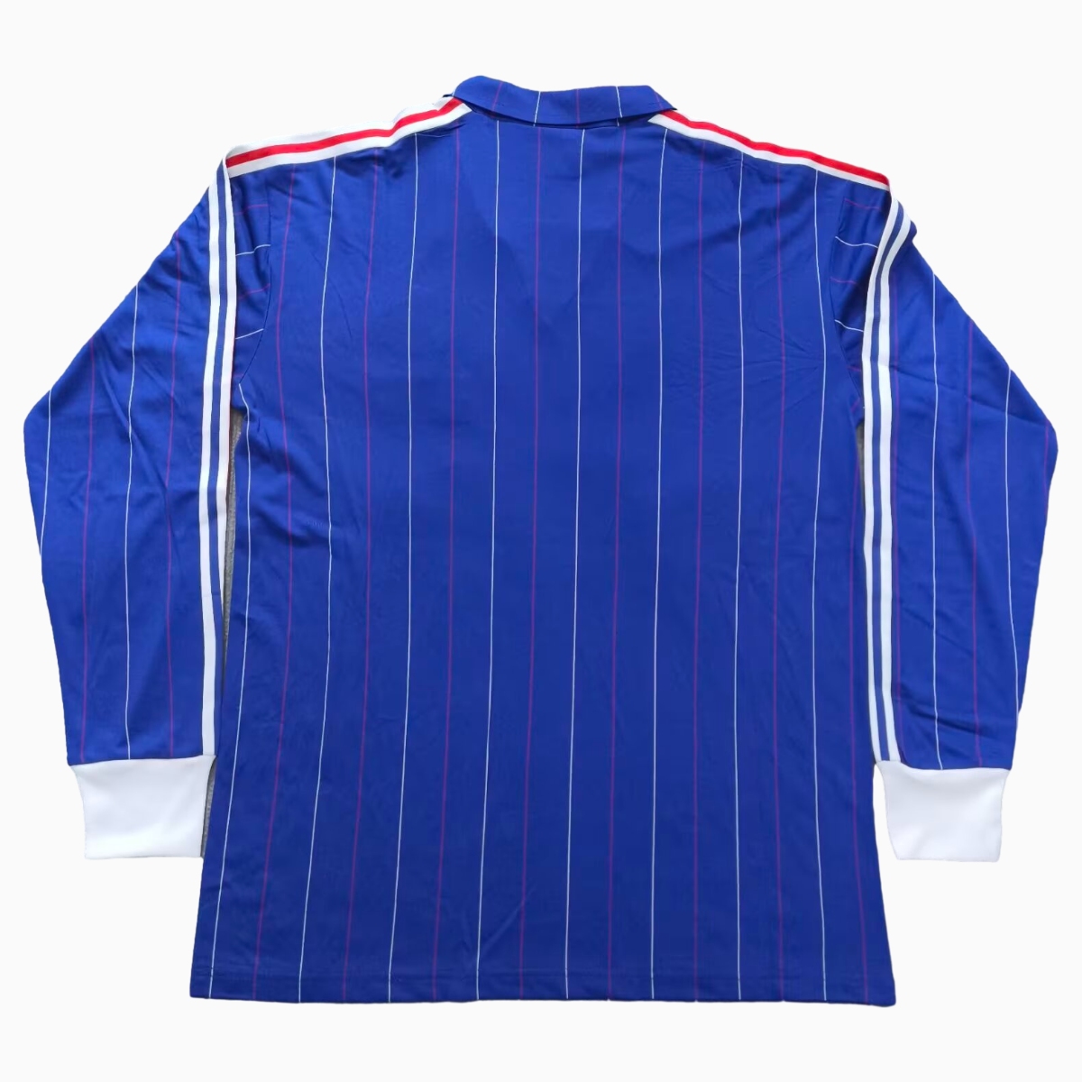 SIUjerseys-Retro France 1982 Home Long Sleeves Jersey