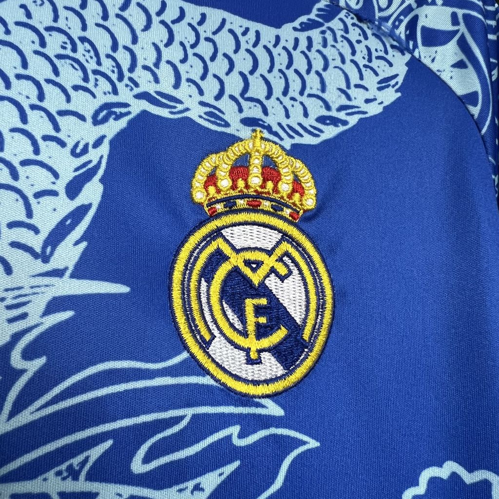 JerseysGala.com | Real Madrid 24-25 Blue Dragon Special Edition Jersey - Fans Version -Customize Name, Number and Patch | Worldwide Shipping