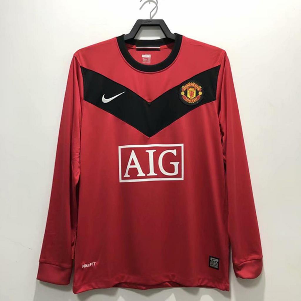 ManixJersey.com | Retro Manchester United 09-10 Home Long Sleeve Jersey -Customize Name, Number and Patch | Worldwide Shipping