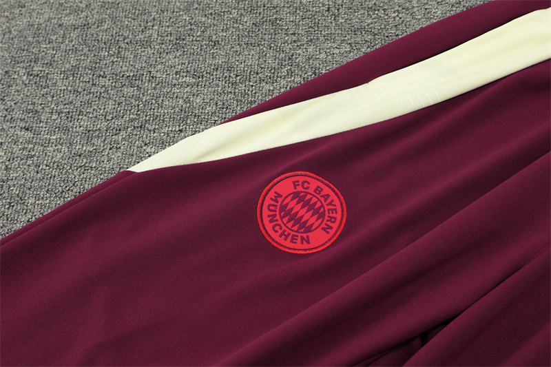 JerseysGala.com | Bayern Munich 24-25 Long Sleeve Training Set - White & Red -Customize Name, Number and Patch | Worldwide Shipping