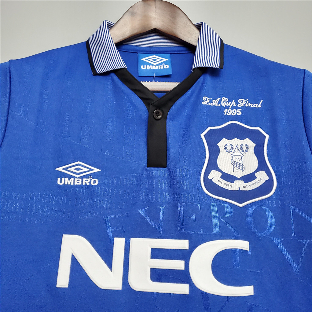 JerseysGala.com | Retro Everton 1995 FA Cup Final Jersey -Customize Name, Number and Patch | Worldwide Shipping