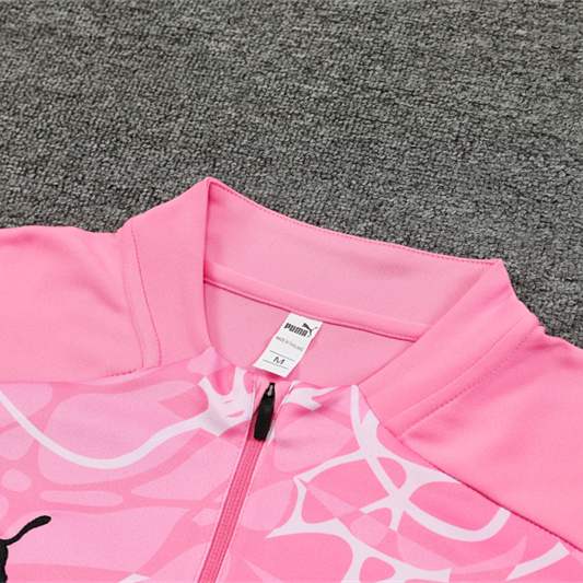 ManixJersey.com | Manchester City 24-25 Kids Long Sleeve Training Set - Pink -Customize Name, Number and Patch | Worldwide Shipping