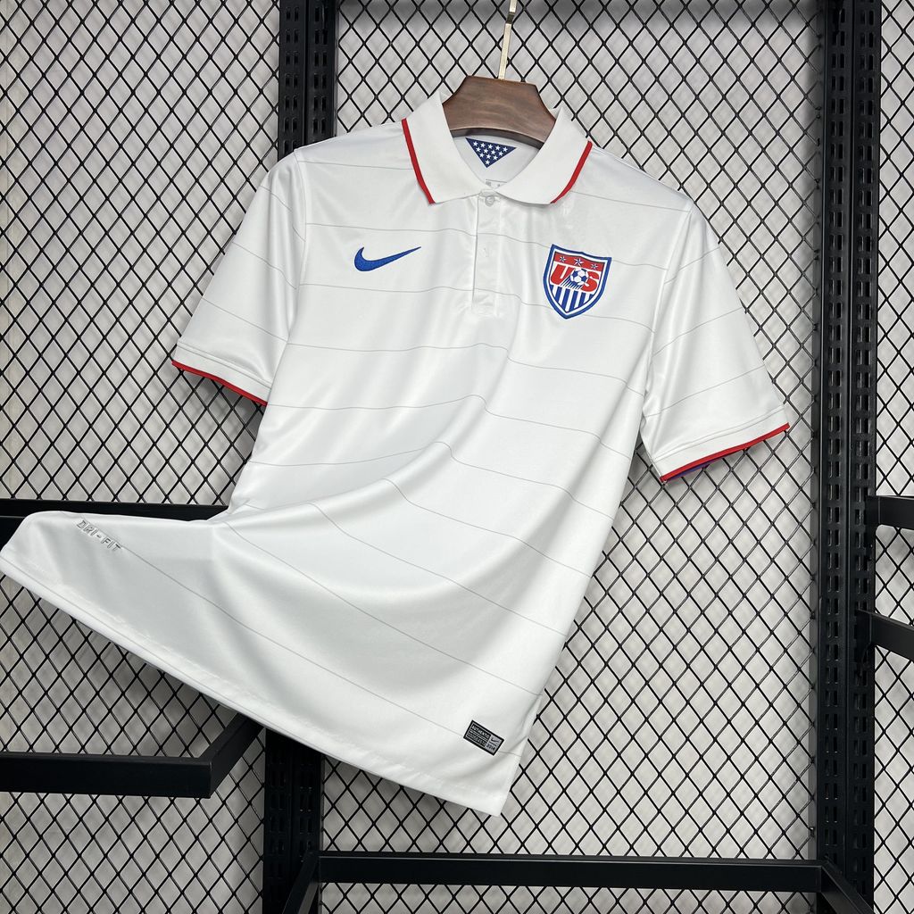 ManixJersey.com | Retro United States USA 2014 Home Stadium Jersey -Customize Name, Number and Patch | Worldwide Shipping