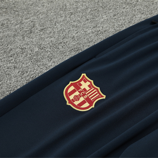 JerseysGala.com | Barcelona 24-25 Long Sleeve Training Set - Deep Blue -Customize Name, Number and Patch | Worldwide Shipping