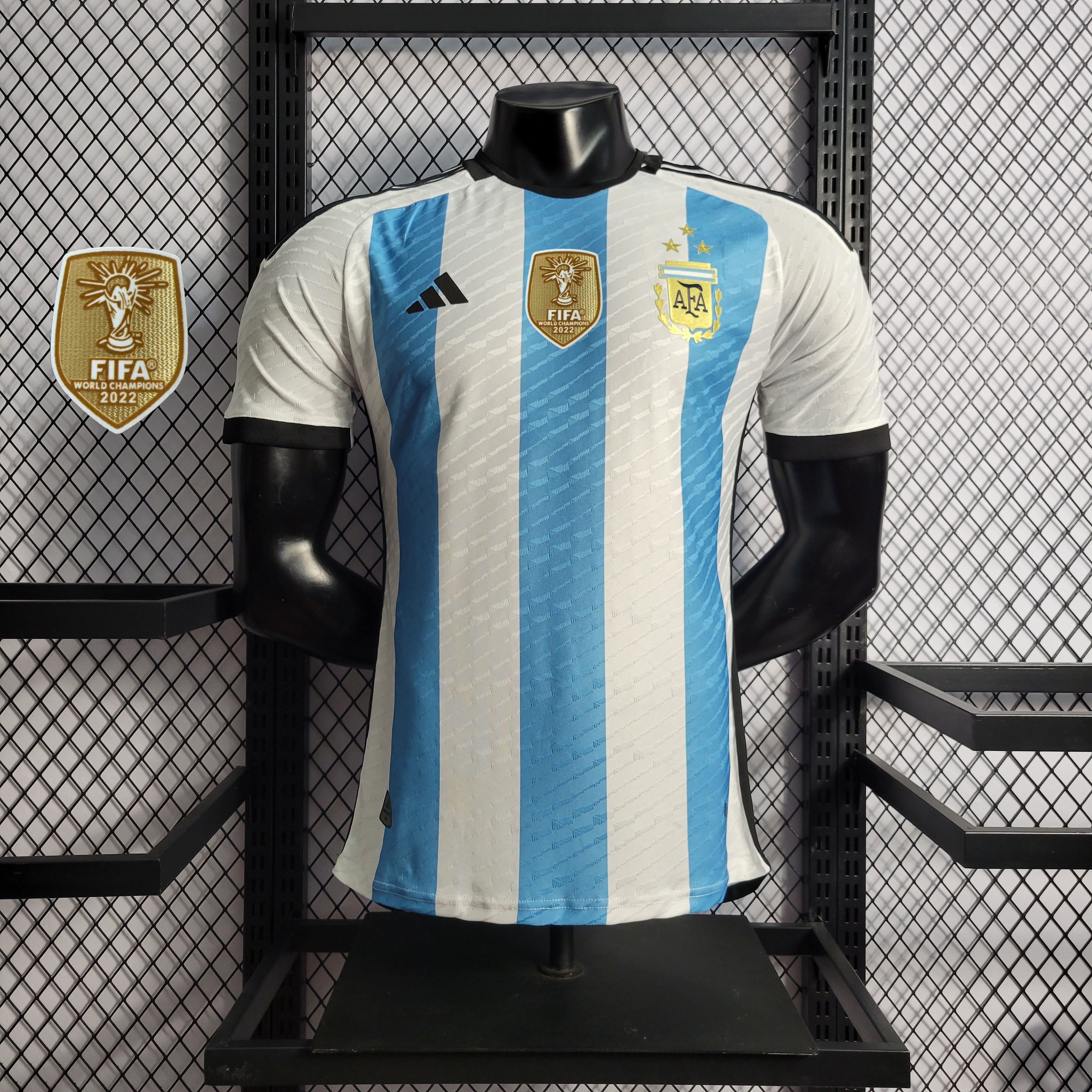 SIUjerseys-Argentina 3 Stars 22-23 Home Stadium Jersey - Player Version ( with 2022 World Champions Patch )