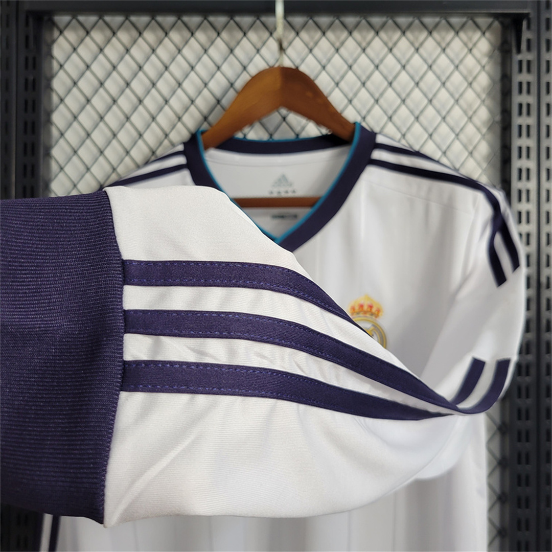 JerseysGala.com | Real Madrid Retro 12-13 Home Long Sleeve Jersey -Customize Name, Number and Patch | Worldwide Shipping