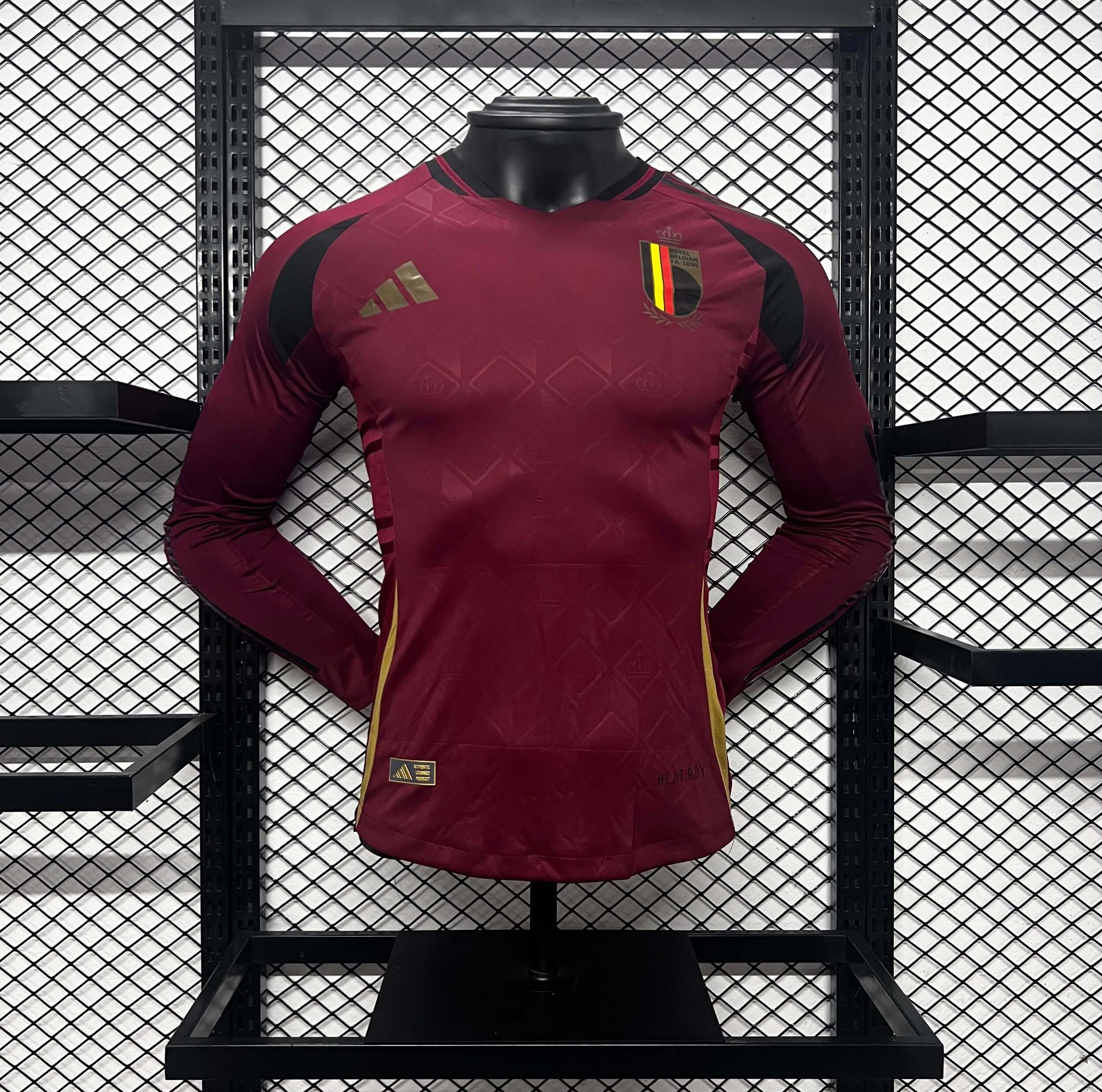 ManixJersey.com | Belgium 2024 Home Stadium Long Sleeve Jersey - Player Version -Customize Name, Number and Patch | Worldwide Shipping