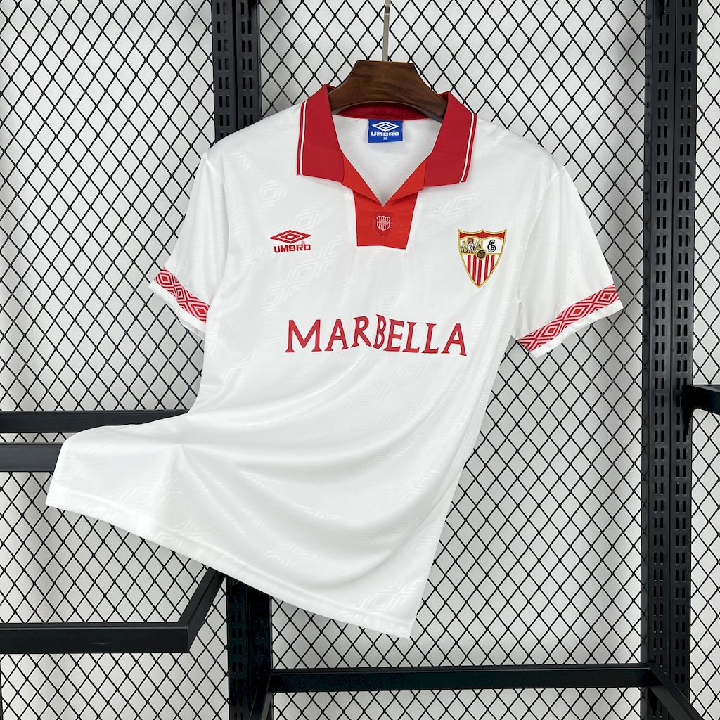 ManixJersey.com | Retro Sevilla FC 1994-96 Home Jersey -Customize Name, Number and Patch | Worldwide Shipping