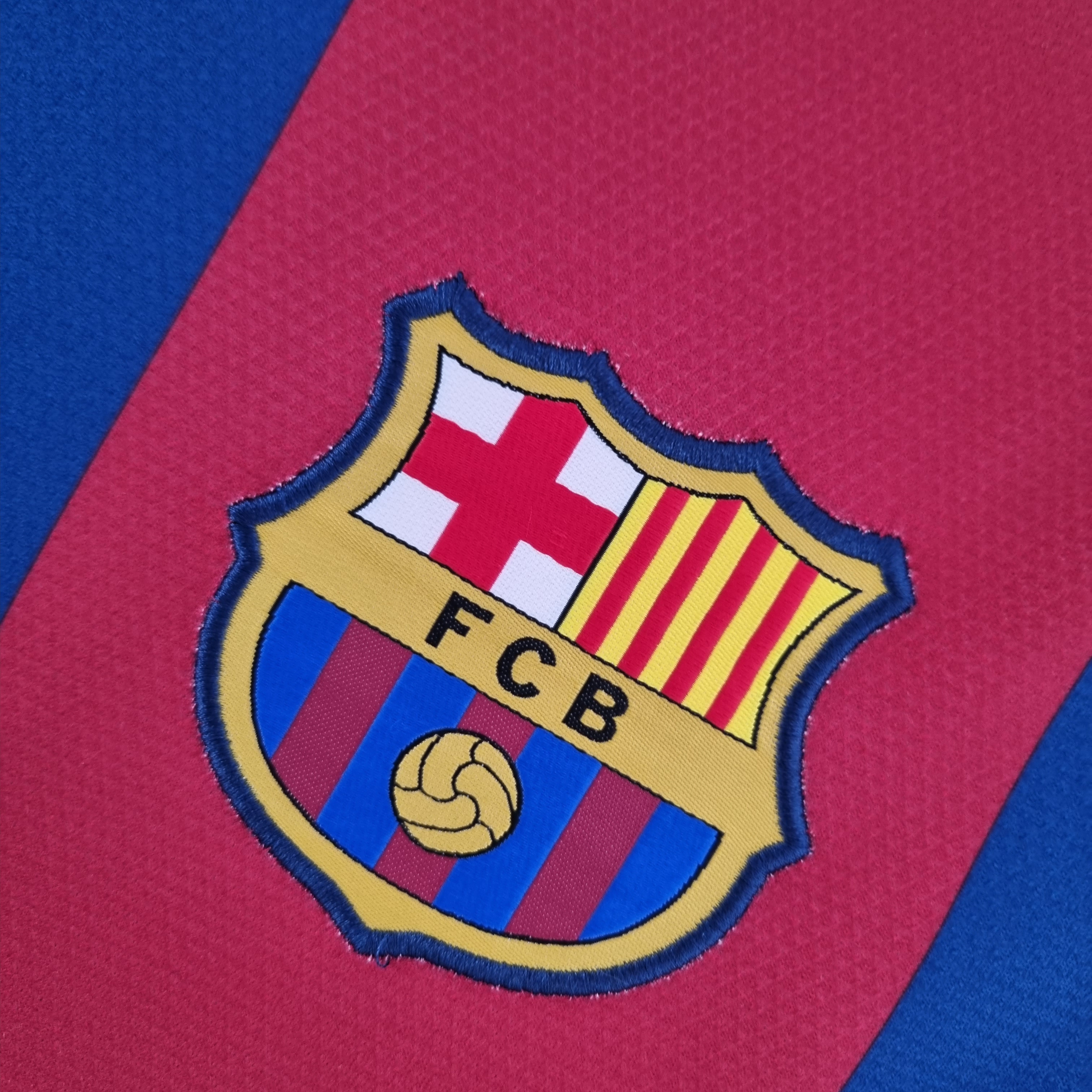 SIUjerseys-Retro Barcelona 10-11 Home Long Sleeve Jersey