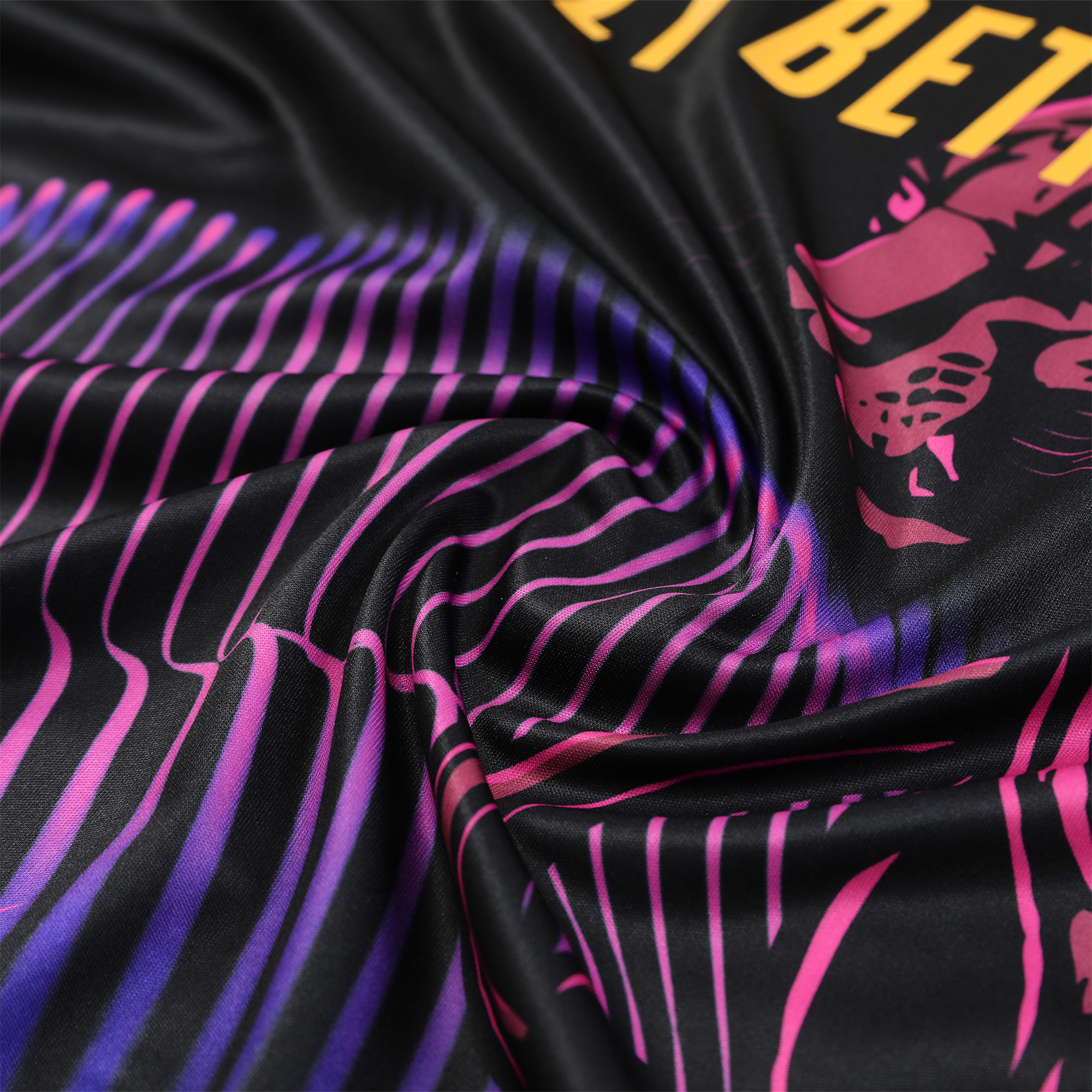 JerseysGala.com | Real Madrid 24-25 Short-Sleeve Training Set - Purple Leopard Top & Black Shorts -Customize Name, Number and Patch | Worldwide Shipping