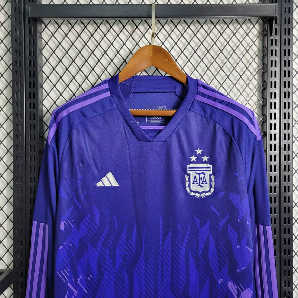 foot-Argentina 3 Stars 22-23 Away Long Sleeve Jersey - Fans Version