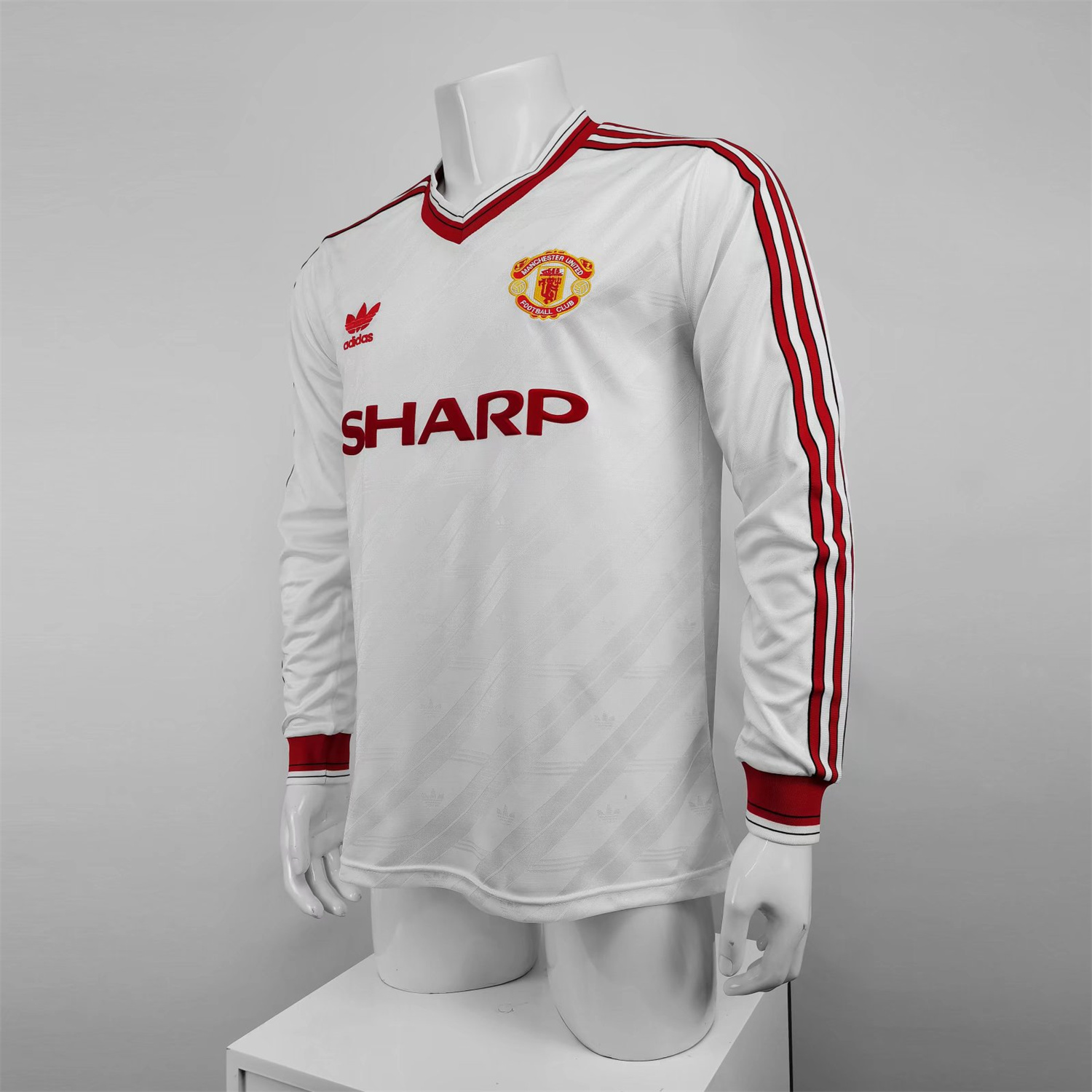 SIUjerseys-Retro Manchester United 86-88 Away Long Sleeve Jersey