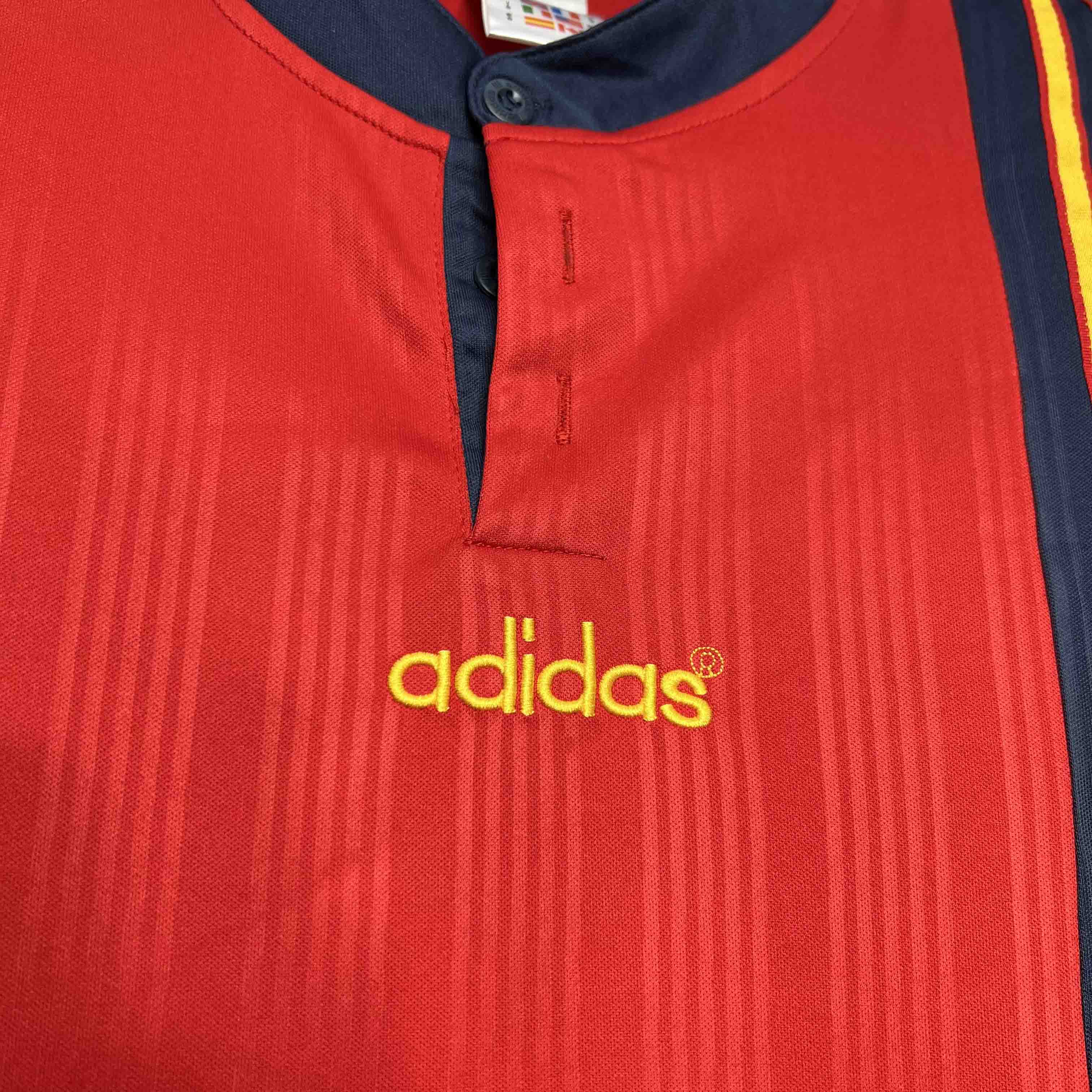 SIUjerseys-Retro Spain 1996 Home Jersey