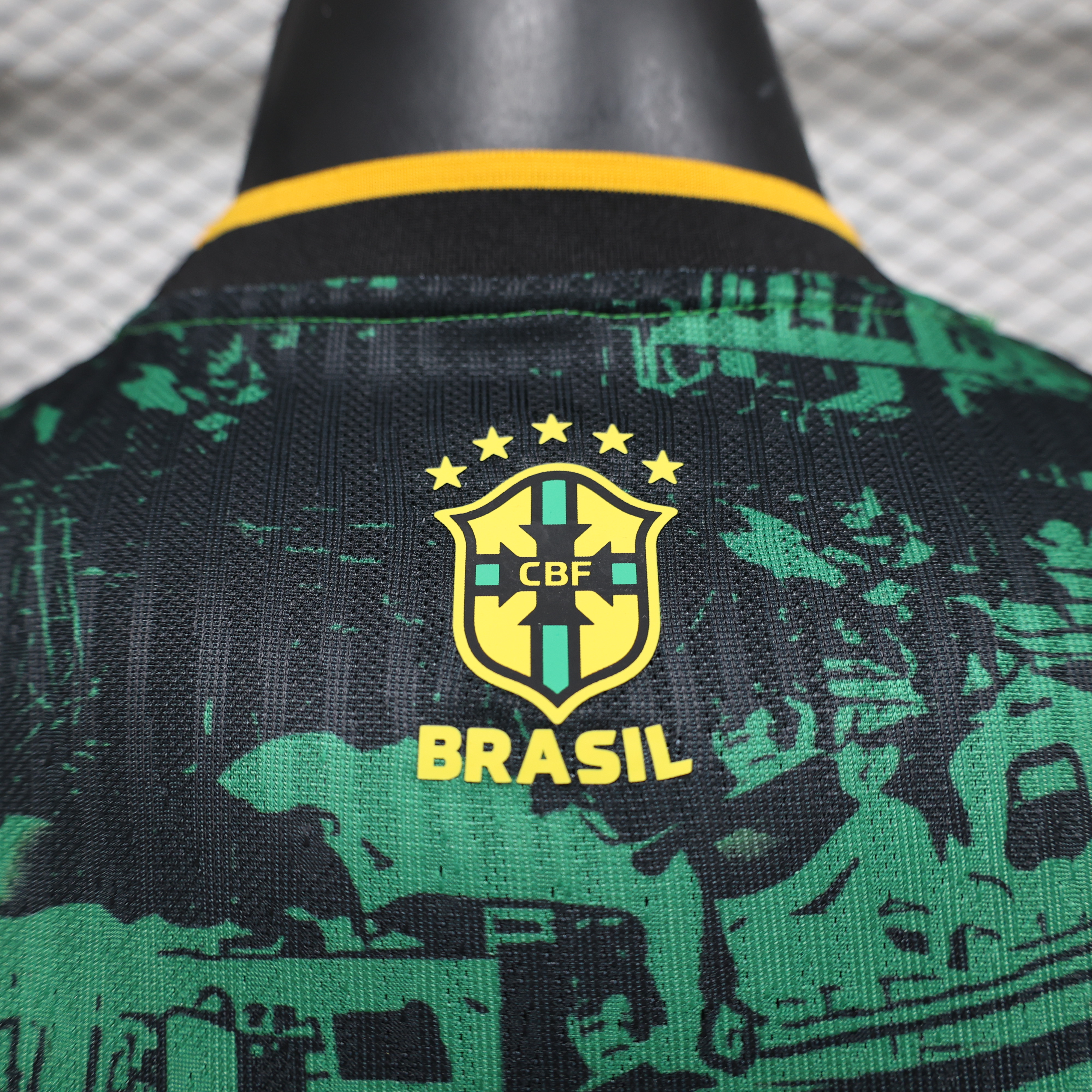 SIUjerseys-Brazil 2024 Black and Green Church Jersey - Player Version