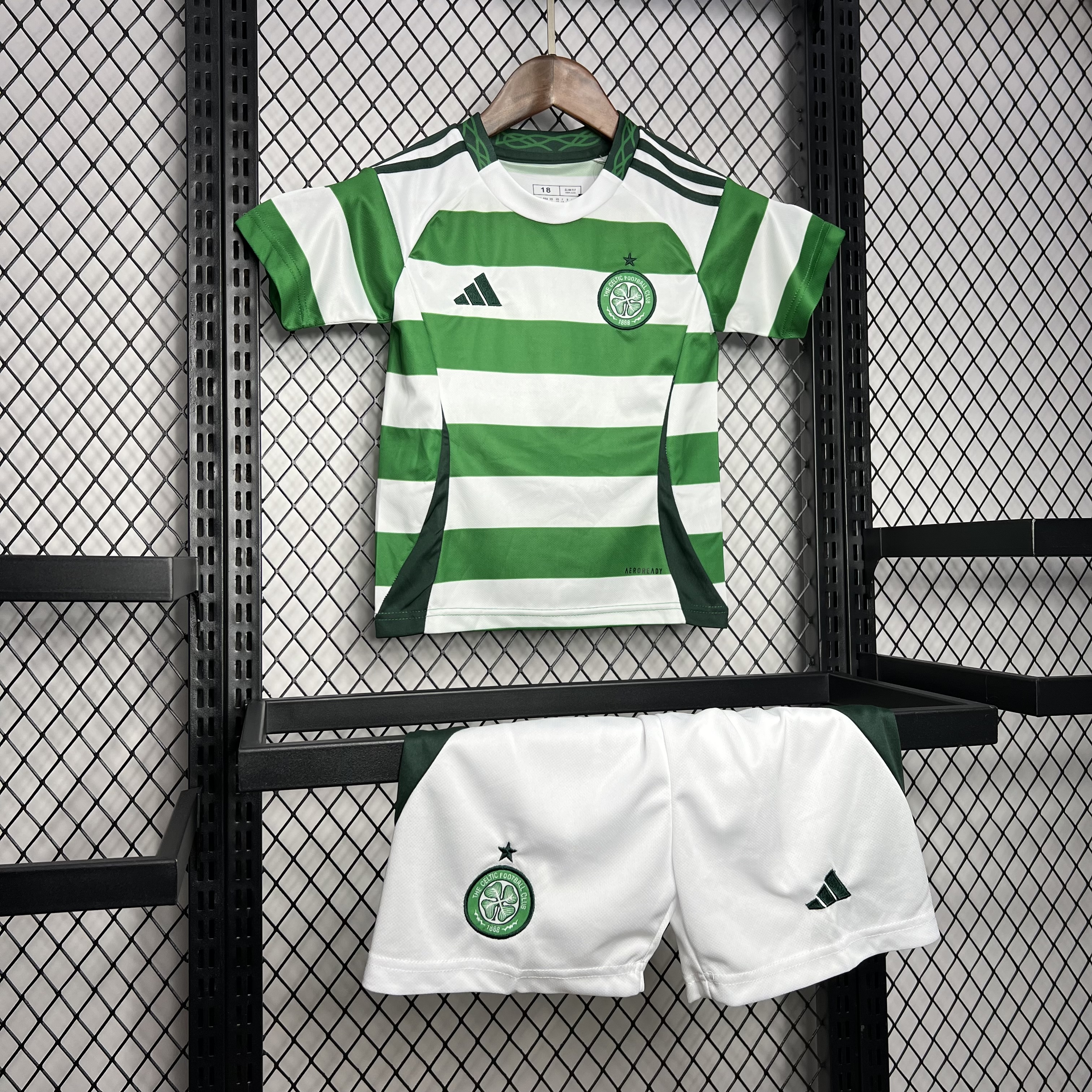 SIUjerseys-Celtic 24-25 Home Stadium Kids Kit - No Sponsor Version