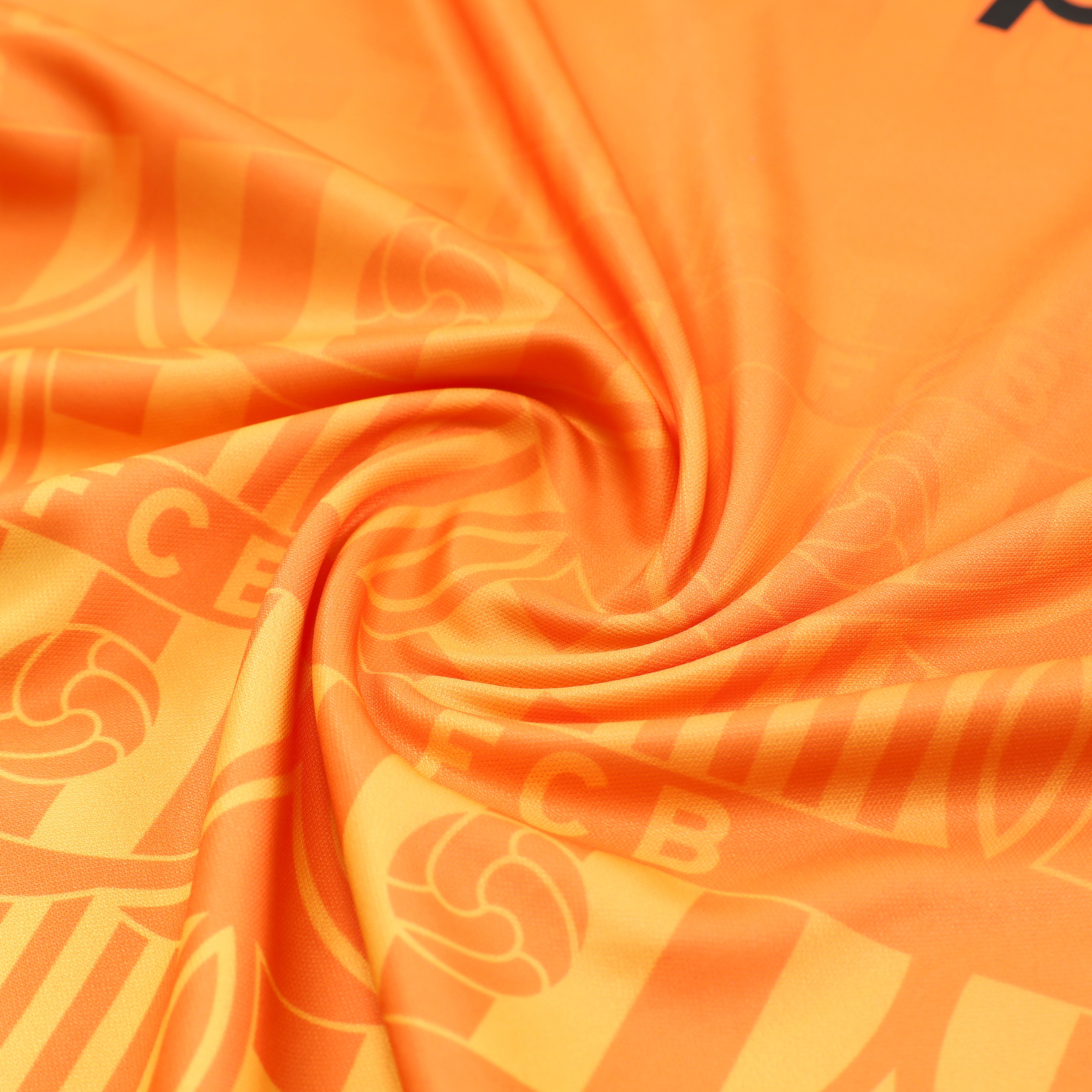 ManixJersey.com | Barcelona 24-25 Short-Sleeve Training Set - Orange Top & Black Shorts -Customize Name, Number and Patch | Worldwide Shipping
