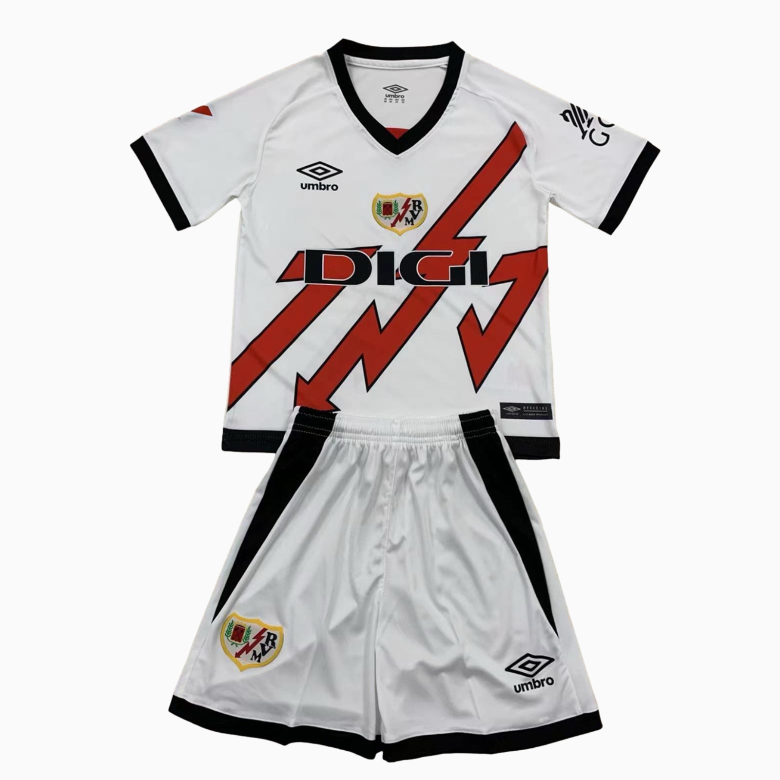 ManixJersey.com | Rayo Vallecano 24-25 Home Men's Adult Jersey Set - Fans Version -Customize Name, Number and Patch | Worldwide Shipping