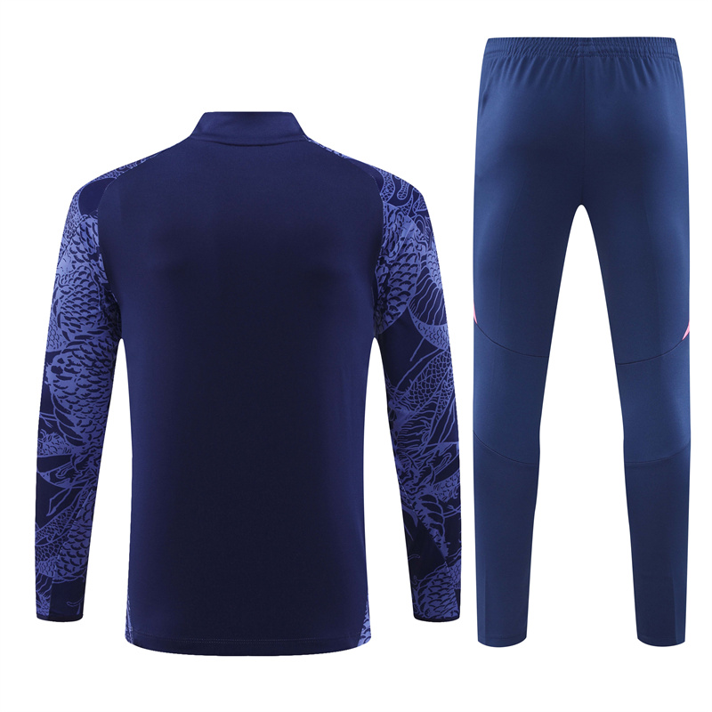 JerseysGala.com | Real Madrid 24-25 Long Sleeve Training Set - Blue Dragon -Customize Name, Number and Patch | Worldwide Shipping