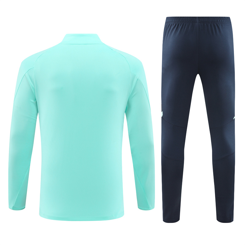 JerseysGala.com | Real Madrid 24-25 Long Sleeve Training Set - Light Green -Customize Name, Number and Patch | Worldwide Shipping