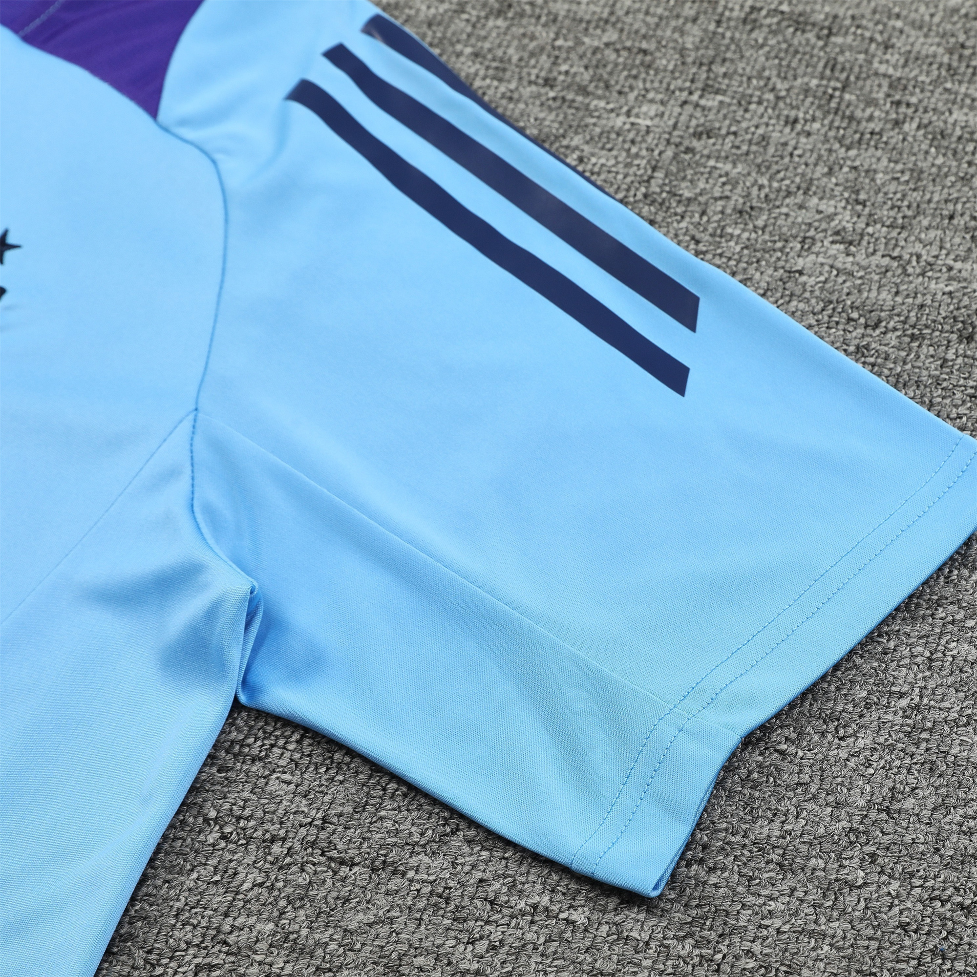 SIUjerseys-Argentina 24-25 Short-Sleeve Training Set - Blue Top & Deep Blue Shorts