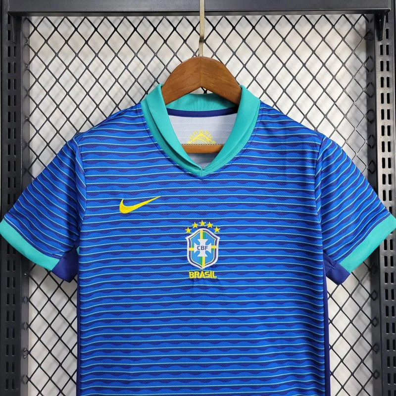 SIUjerseys-Brazil 2024 Away Stadium Kids Kit