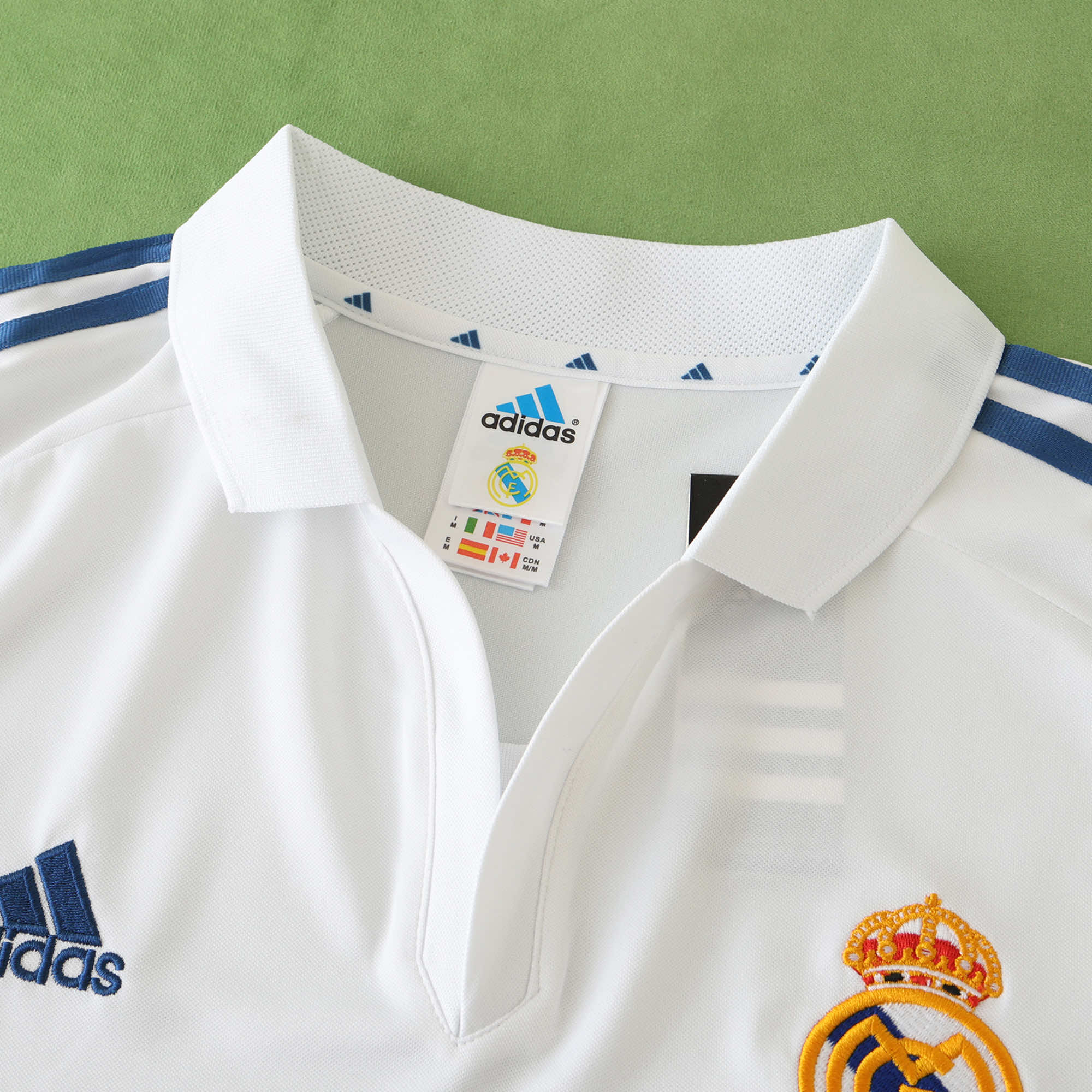 JerseysGala.com | Retro Real Madrid 2001-02 Home Jersey -Customize Name, Number and Patch | Worldwide Shipping