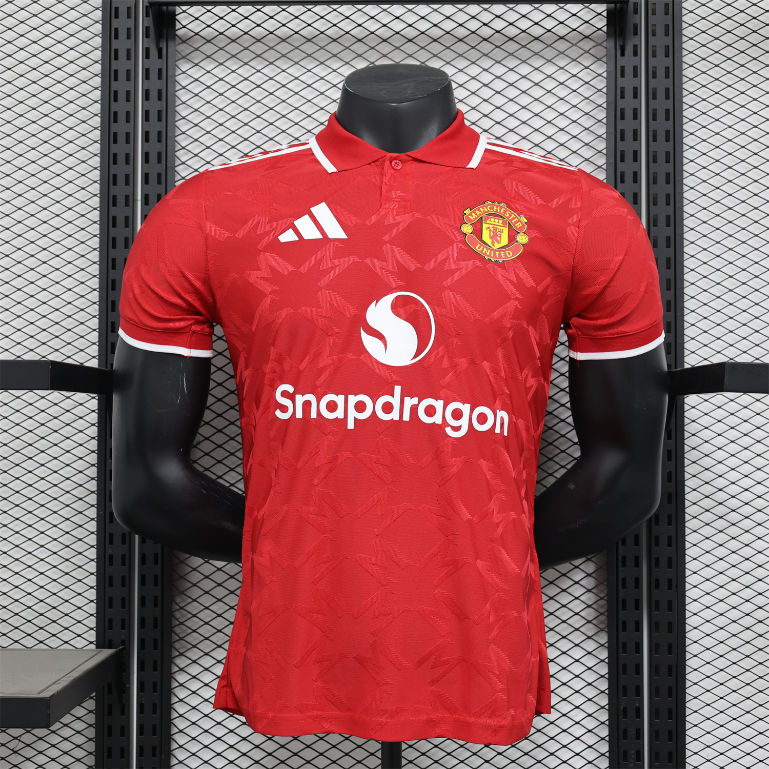 ManixJersey.com | Manchester United 24-25 Red POLO Jersey - Player Version -Customize Name, Number and Patch | Worldwide Shipping